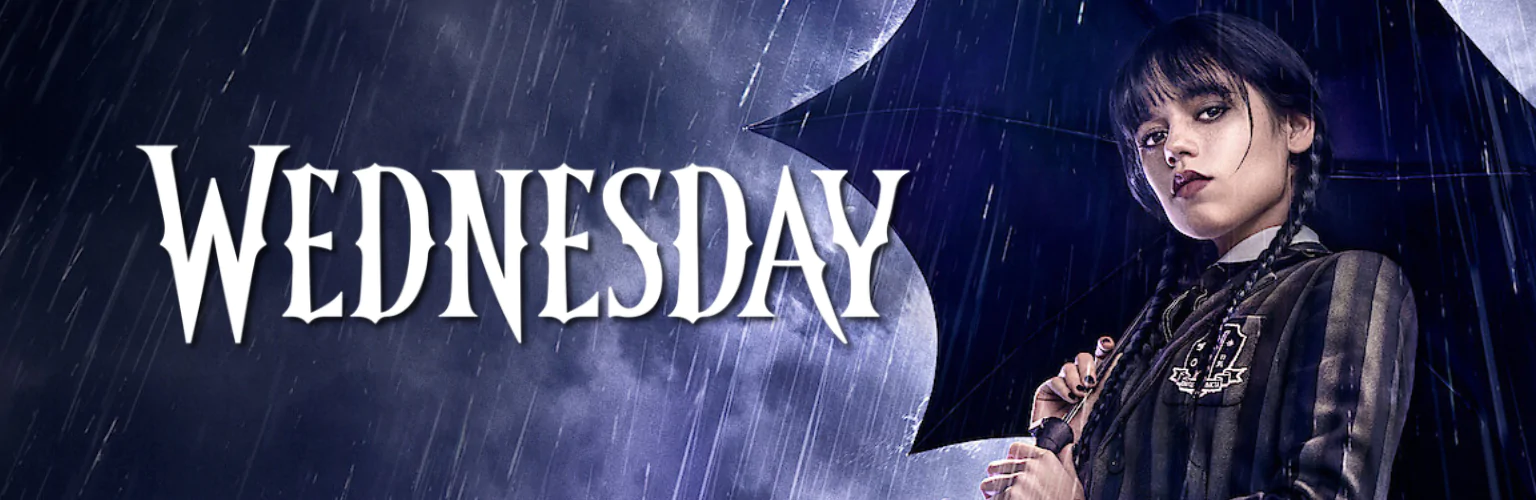 Wednesday figurine banner mobil