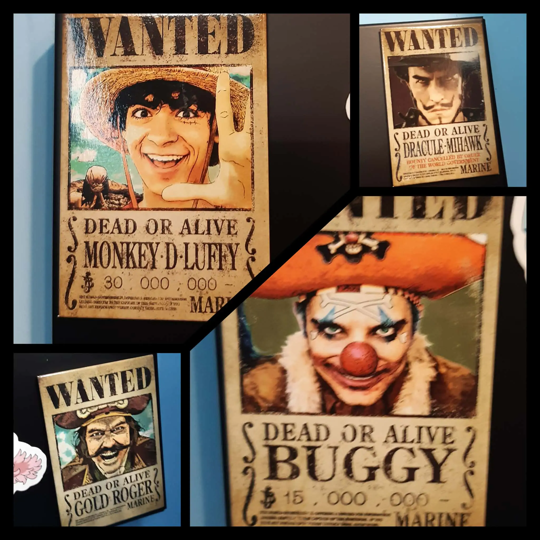 Set de 4 Magneți de Frigider One Piece Wanted poza produsului
