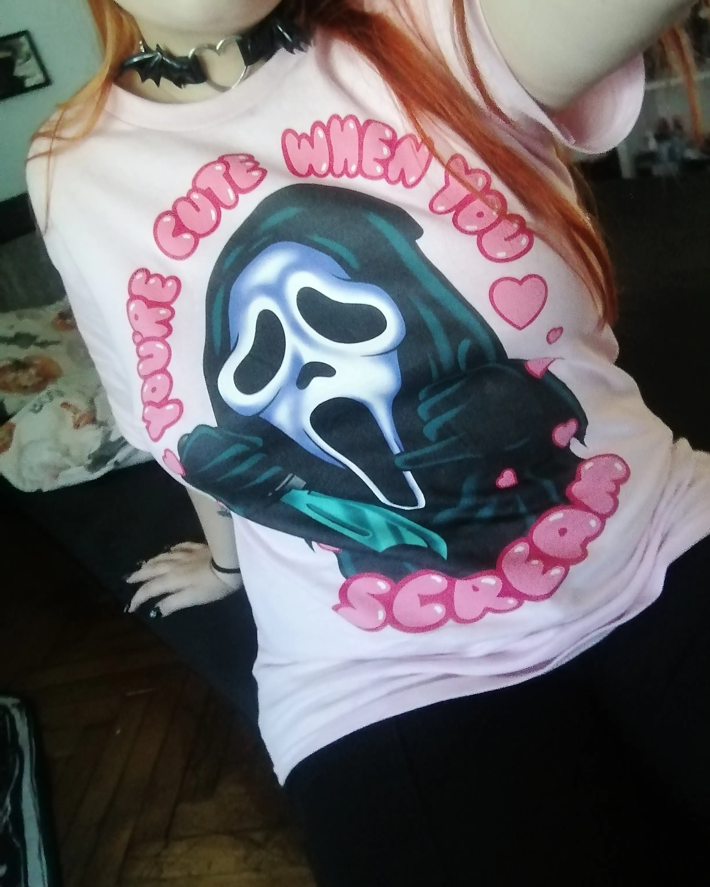 Scream tricou Ghost Face You're Cute when you Scream poza produsului
