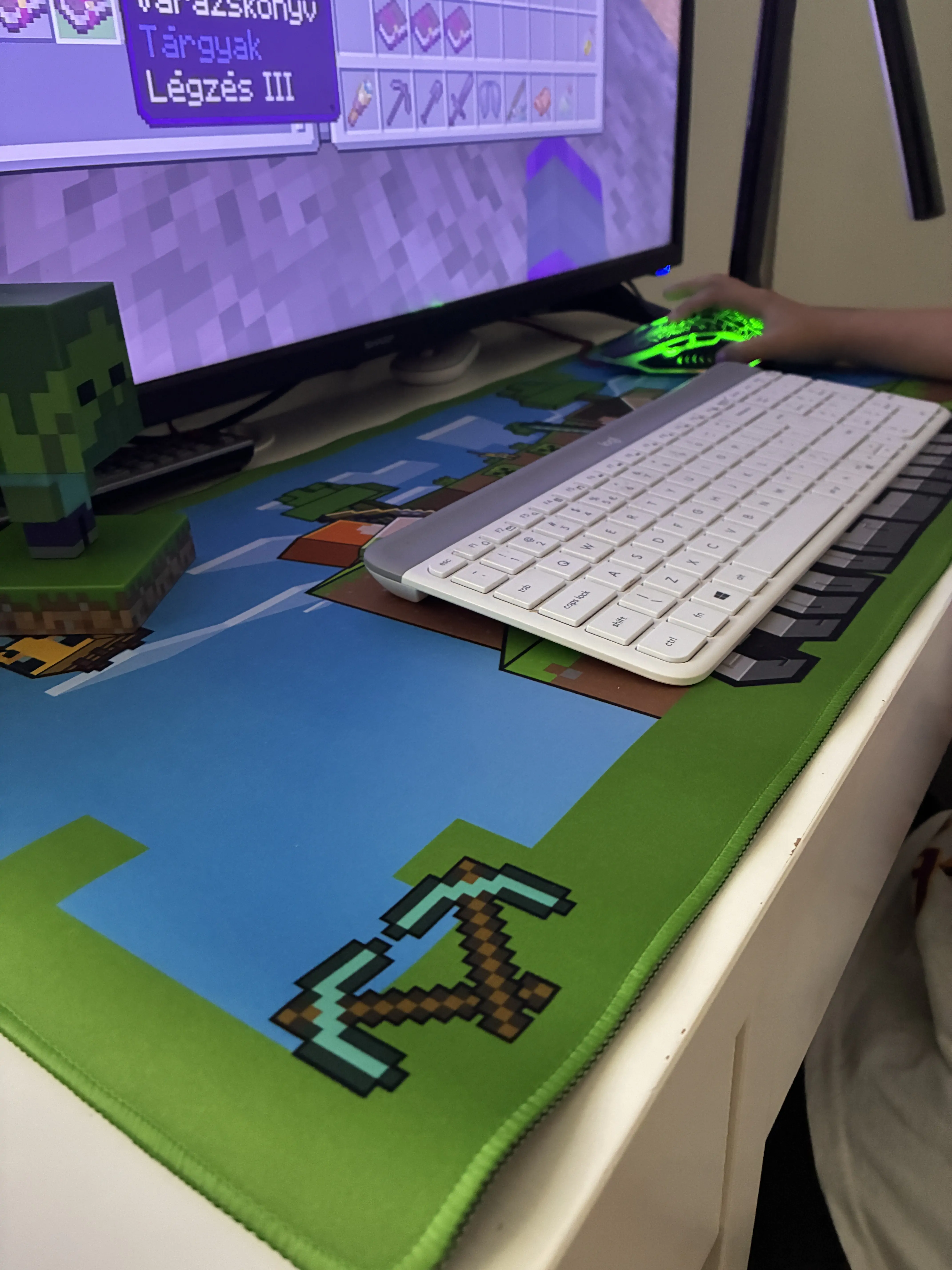 Minecraft gaming mouse pad poza produsului