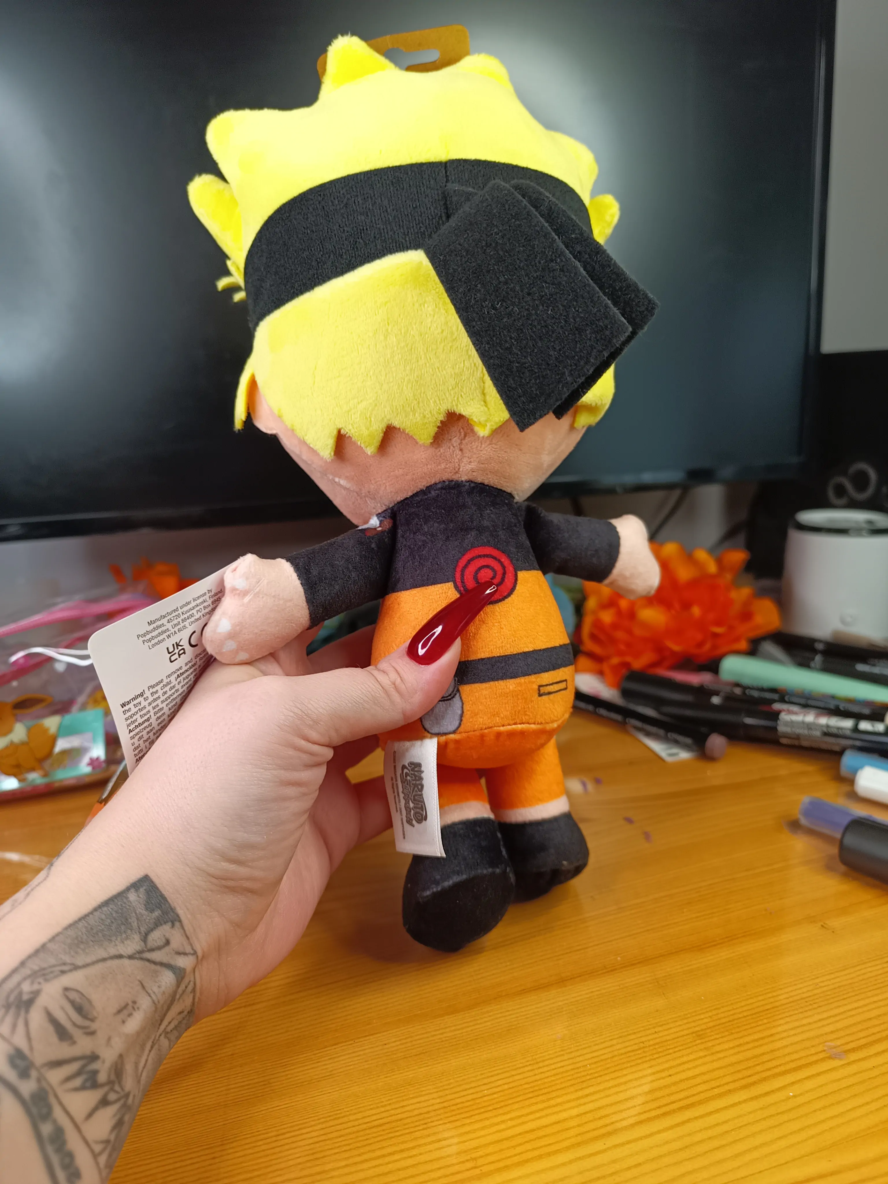Figurină de pluș Naruto Shippuden Cuteforme Naruto Uzumaki Nine Tails Unleashed Version 29 cm poza produsului