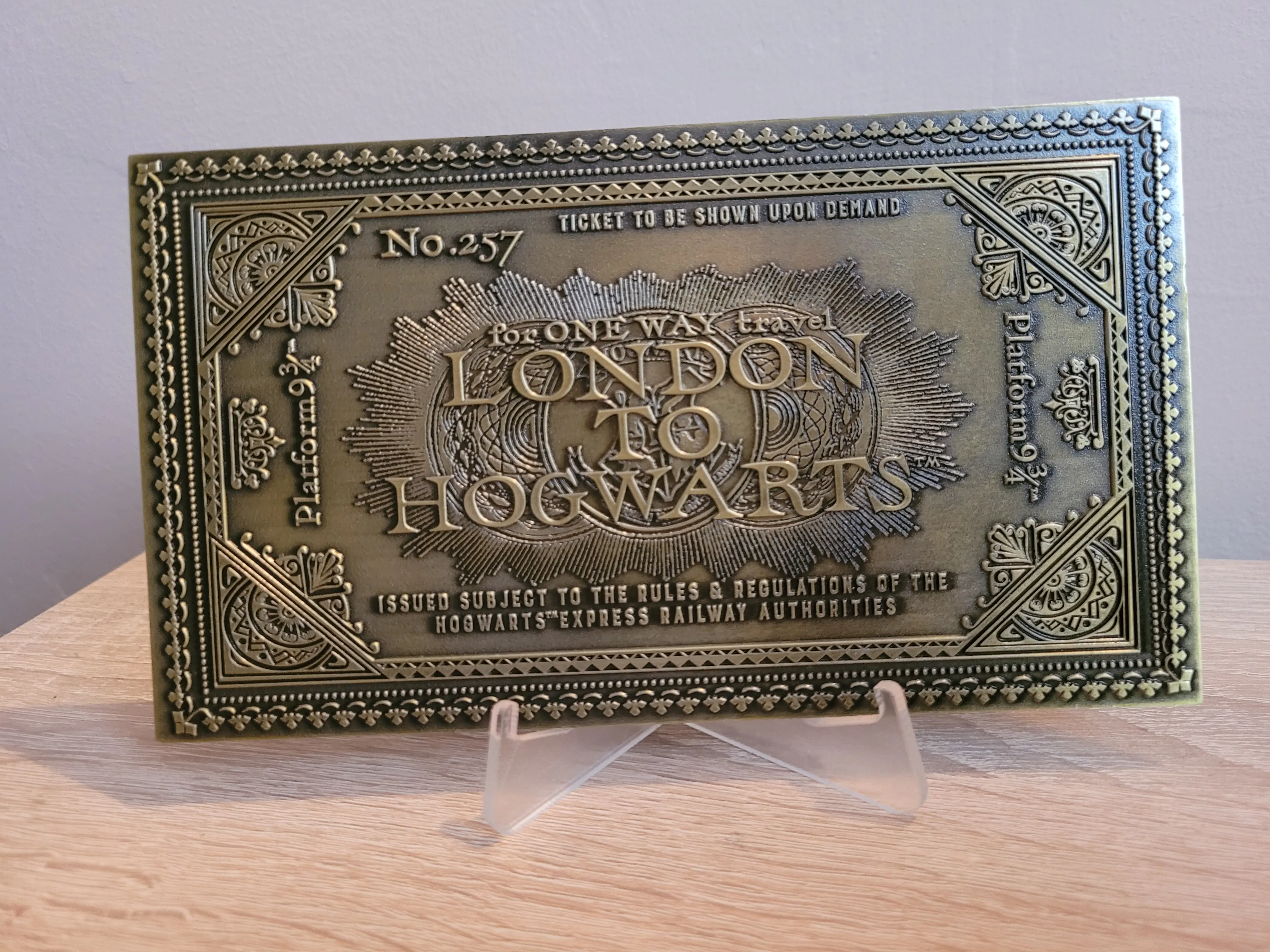 Harry Potter Replica Bilet Tren Hogwarts Ediție Limitată poza produsului