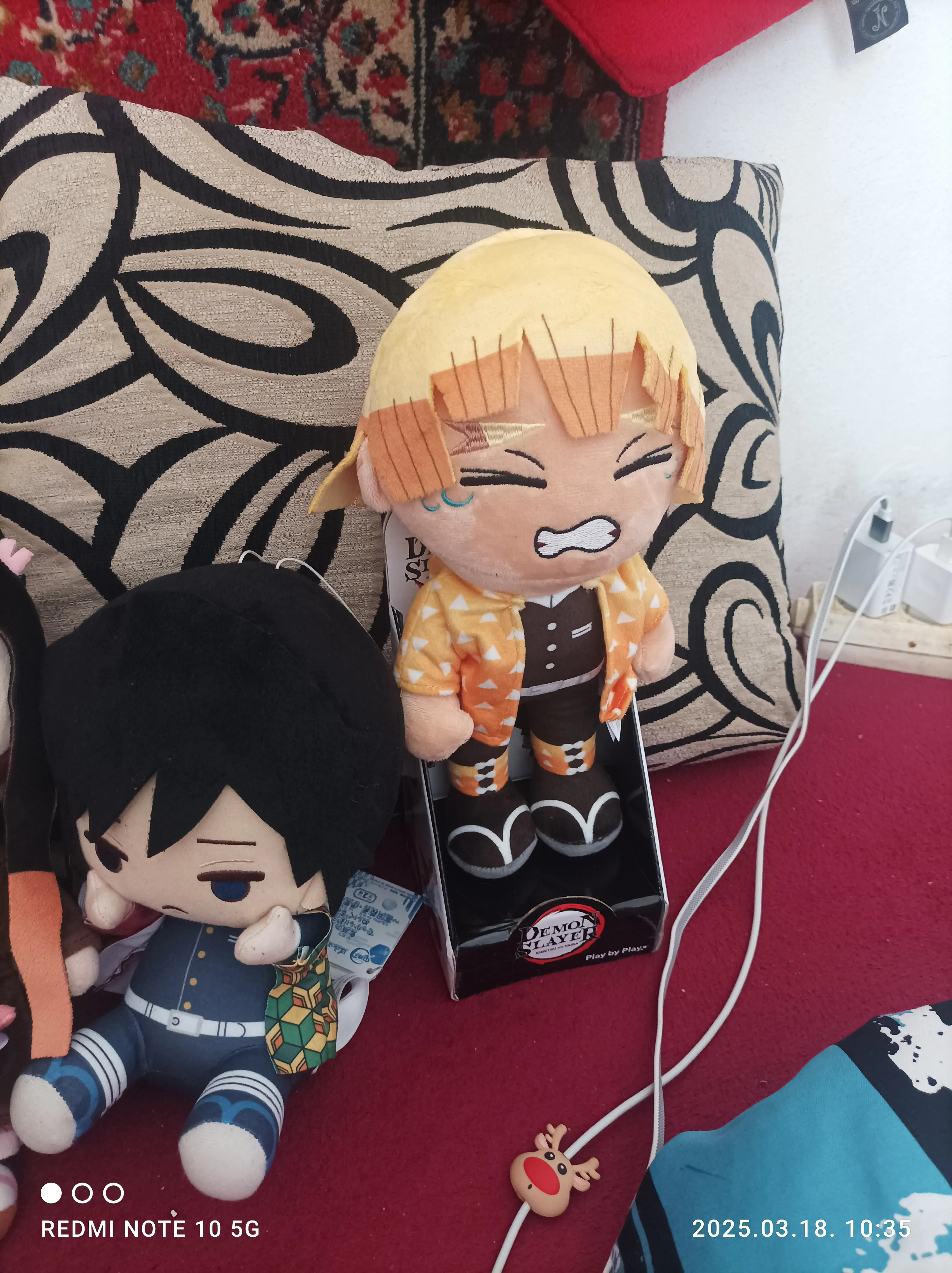 Demon Slayer Kimetsu no Yaiba Zenitsu Agatsuma jucărie de pluș 27cm poza produsului
