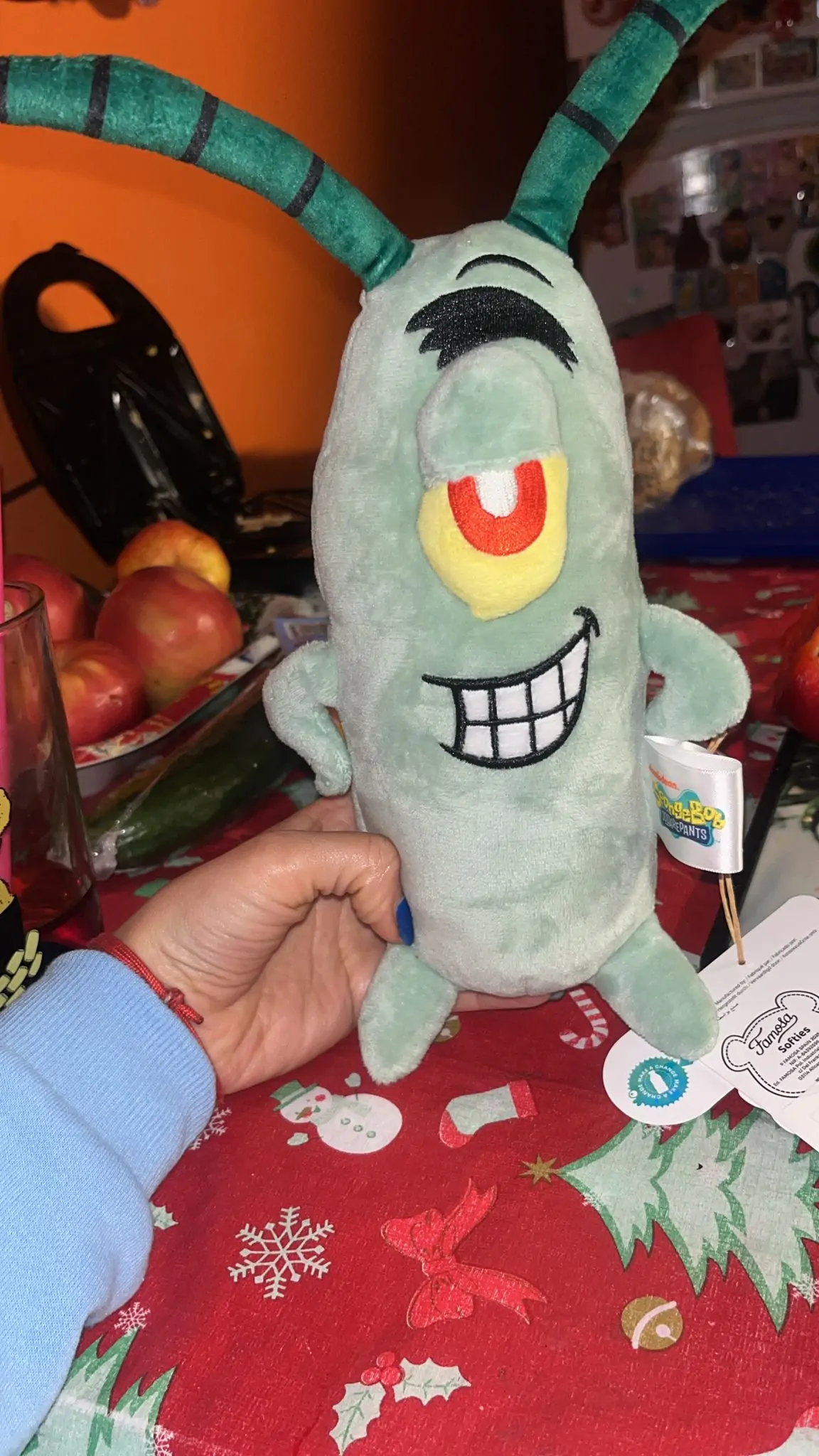 SpongeBob SquarePants Plankton figurină de pluș 25 cm poza produsului