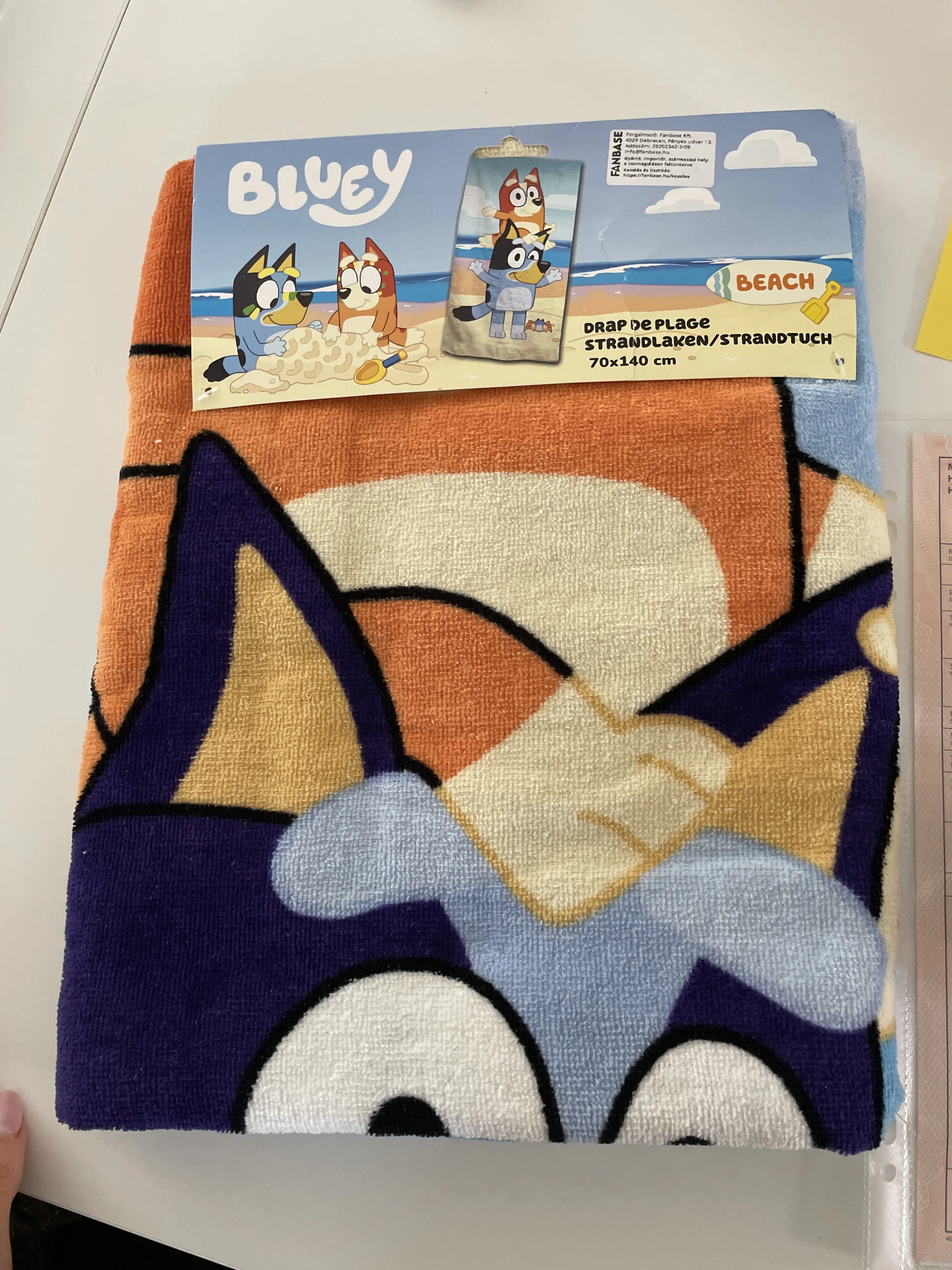 Bluey prosop de plajă din bumbac poza produsului