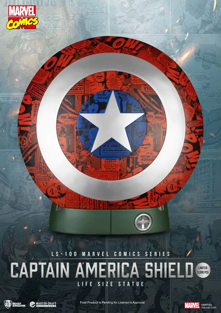 Marvel Comics PVC Captain America Shield Statuie Mărime Naturală 64 cm poza produsului