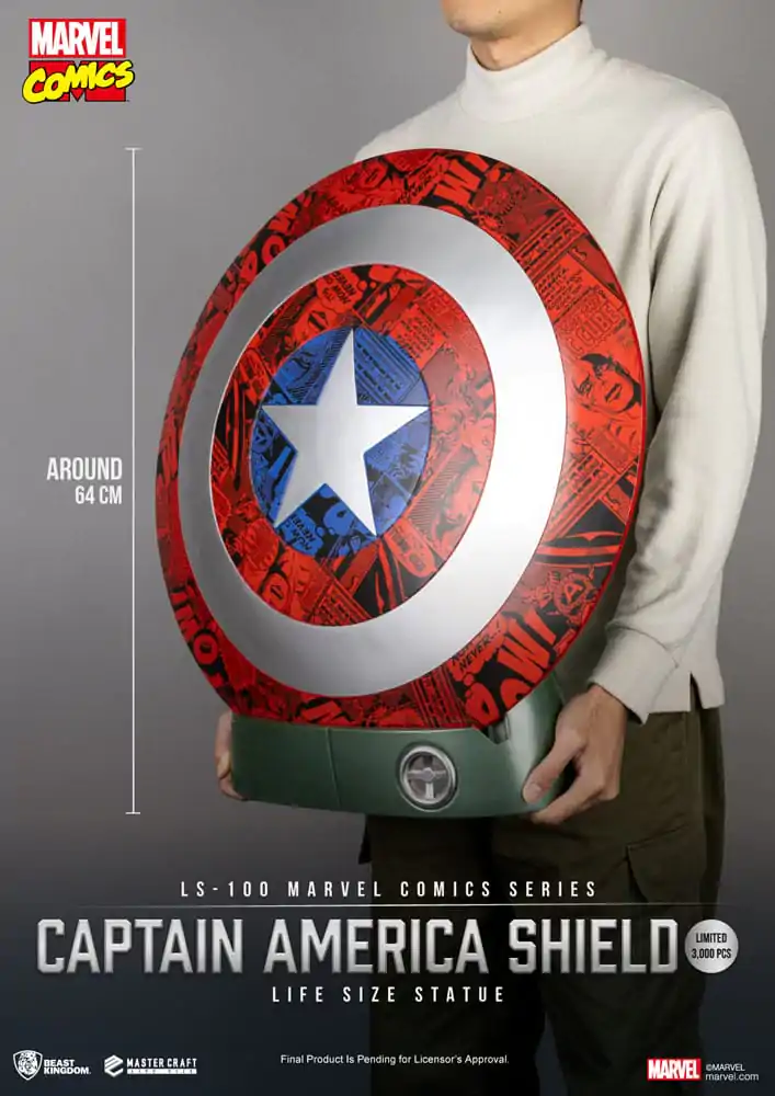Marvel Comics PVC Captain America Shield Statuie Mărime Naturală 64 cm poza produsului