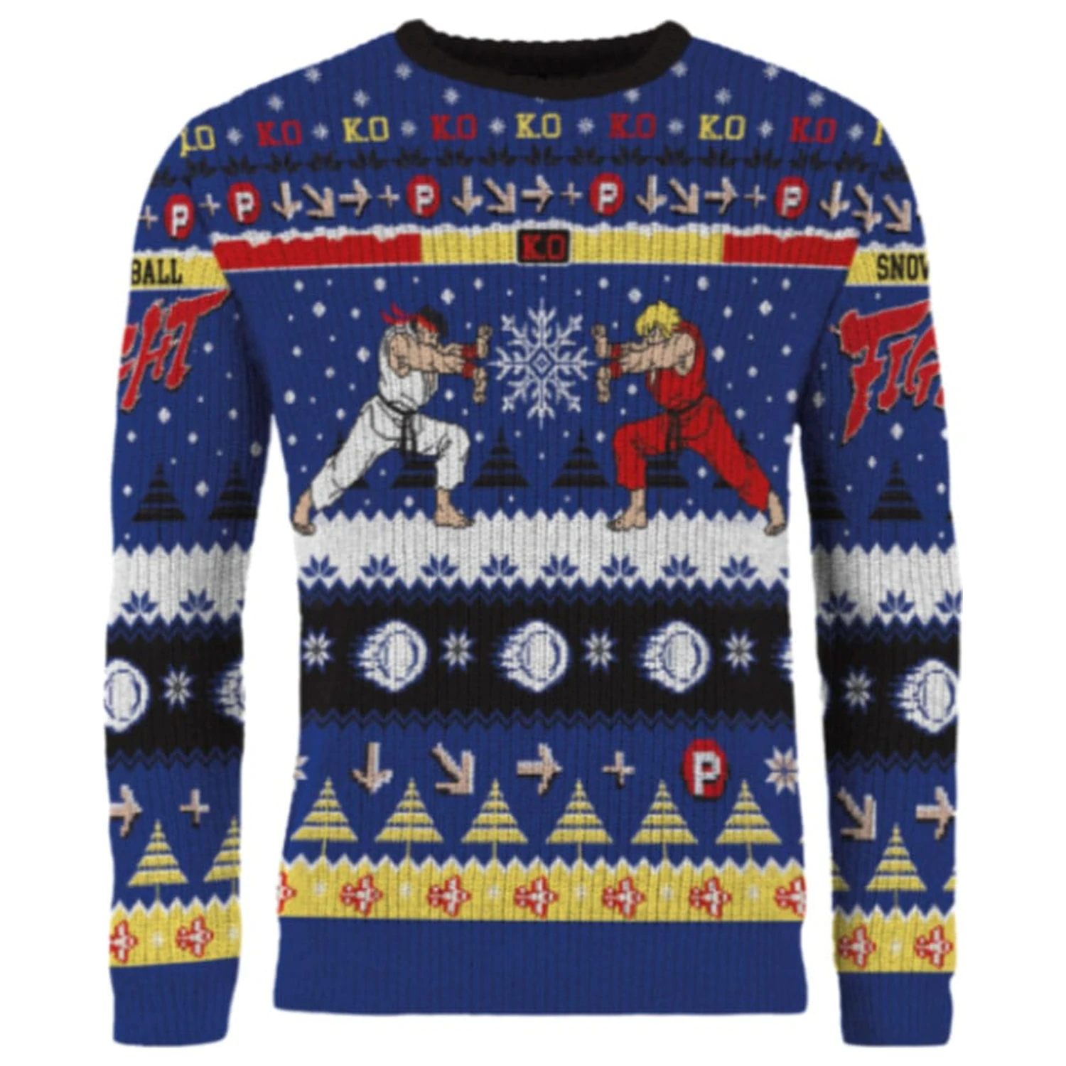 Street Fighter Christmas Sweater Ryu si Ken poza produsului