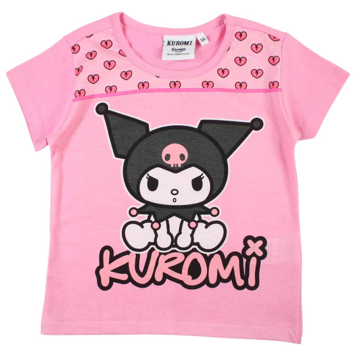 Hello Kitty Kuromi Roz copii Tricou cu mânecă scurtă, top poza produsului