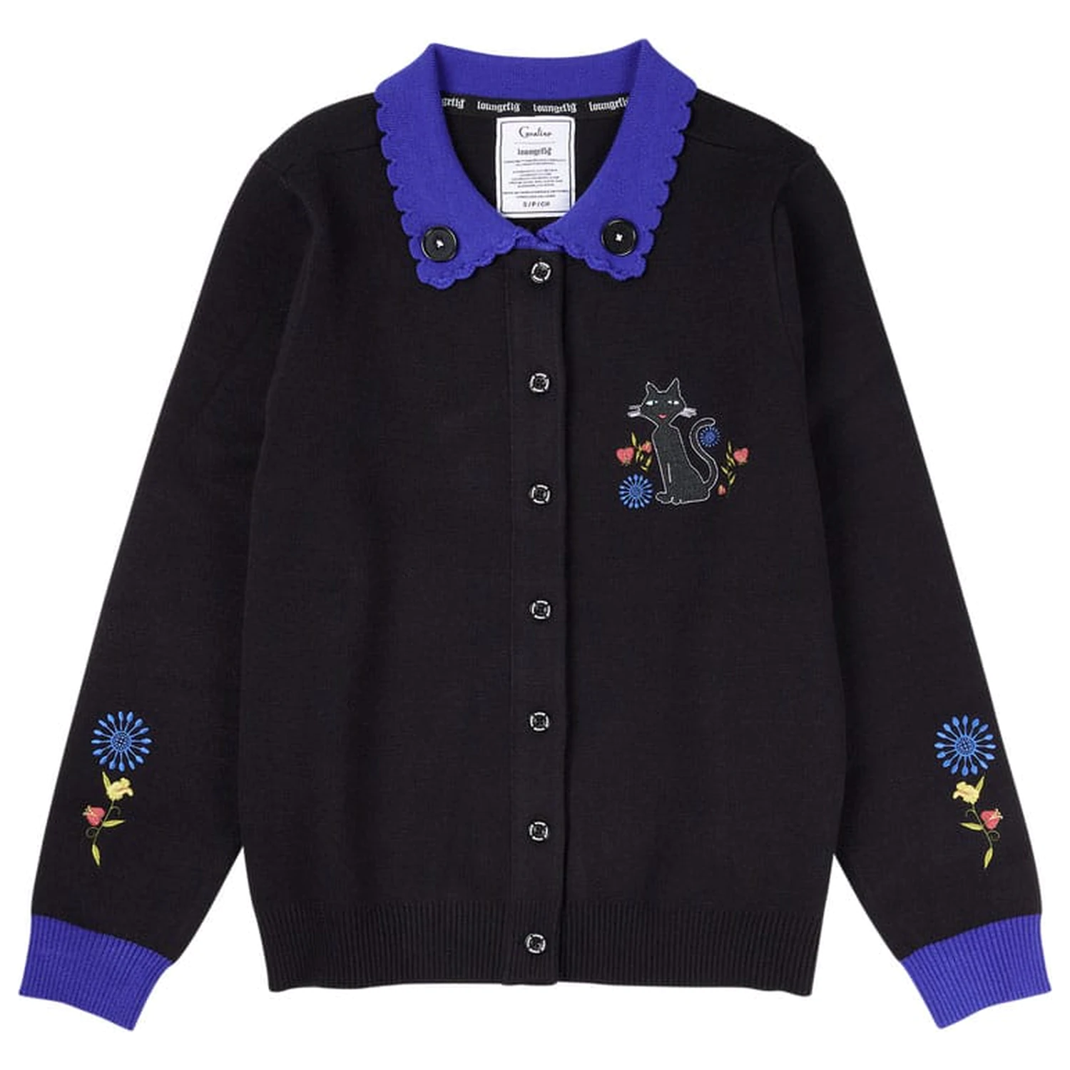Pixar Coraline by Loungefly Cardigan Unisex cu Guler Cat Dragonfly poza produsului