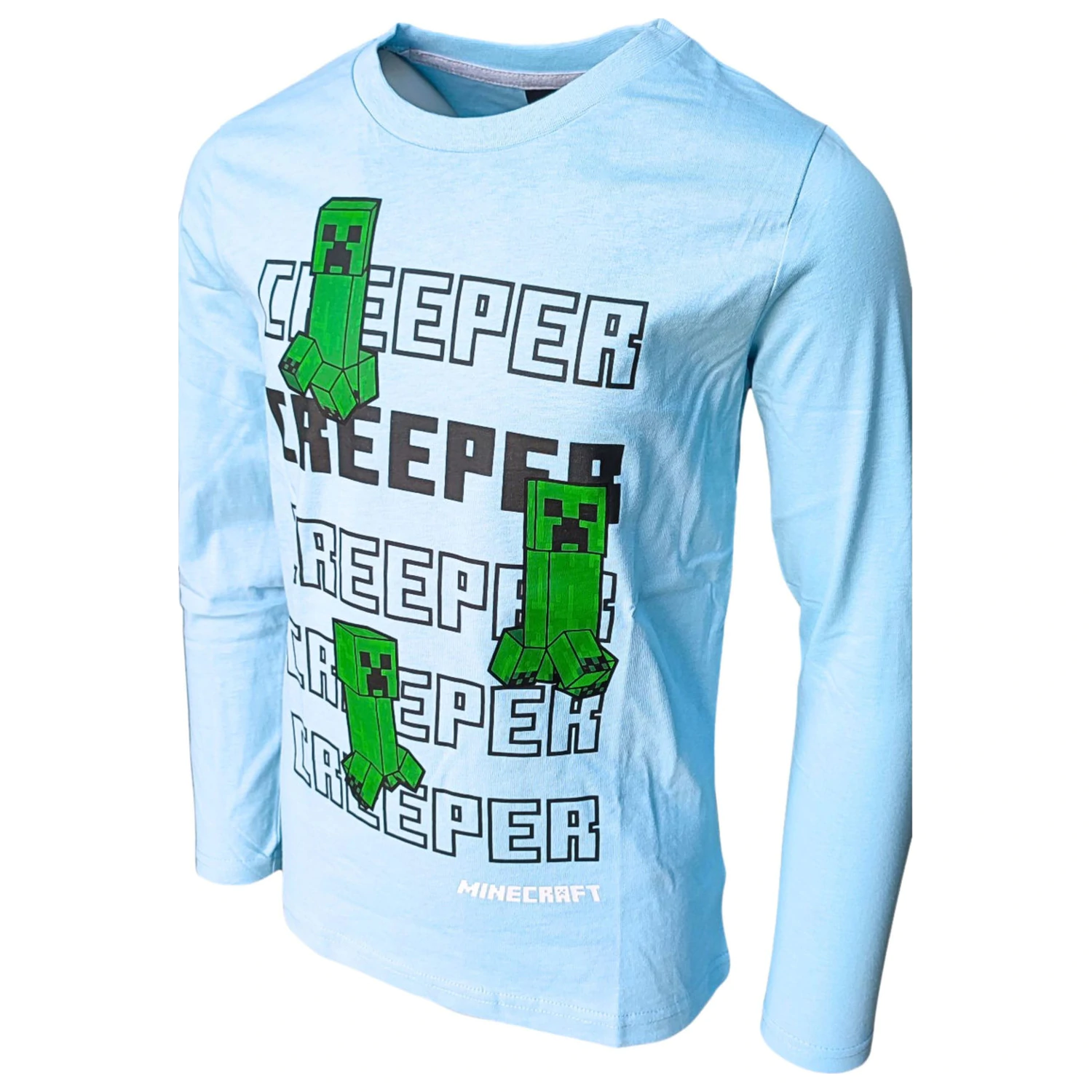 Minecraft Creeper Kids Long Sleeve T-Shirt Top - Tricou cu maneca lunga pentru copii poza produsului