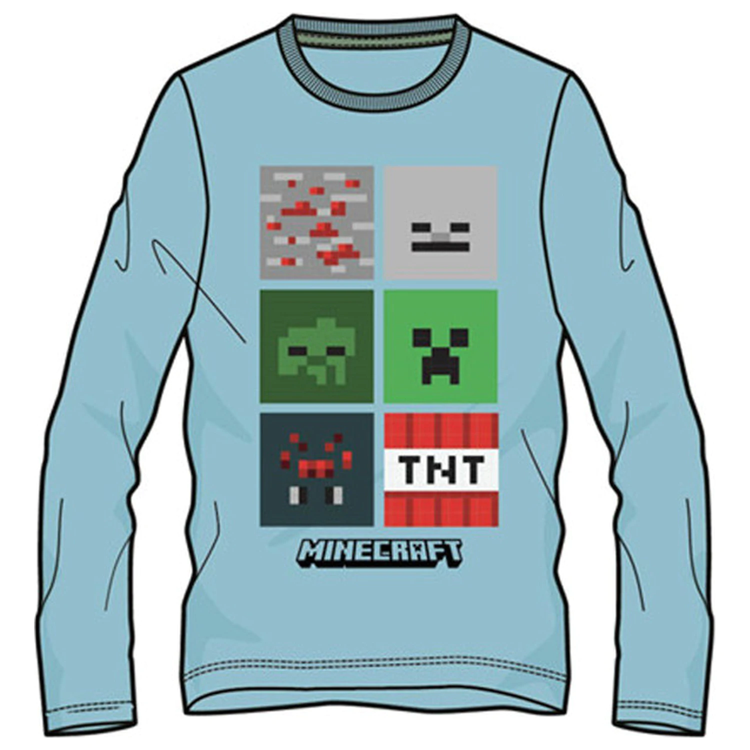 Minecraft Blockbuster Blue Tricou cu maneca lunga pentru copii poza produsului
