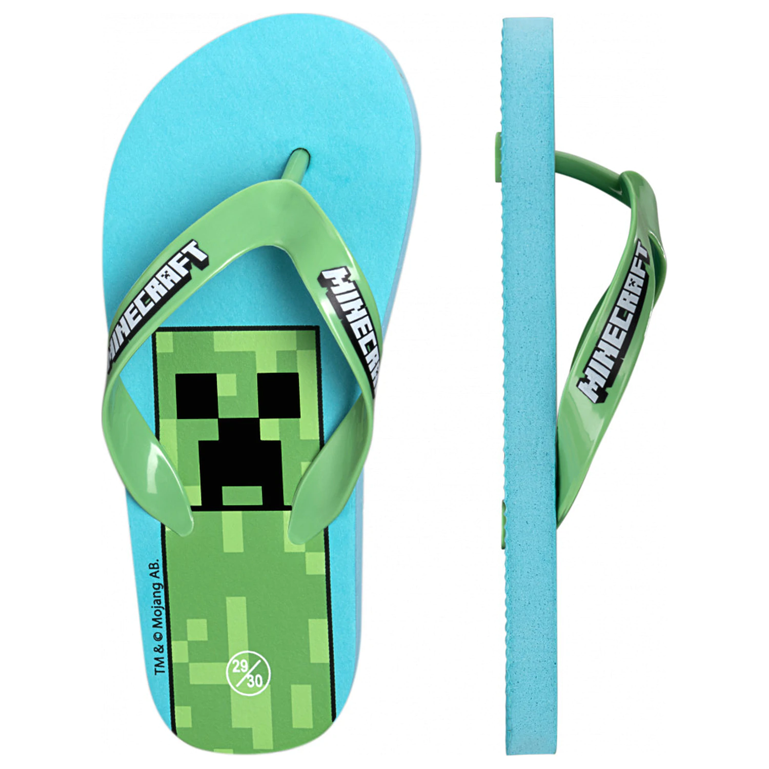 Minecraft Blue Papuci Flip-Flop pentru copii, Flip-Flop poza produsului