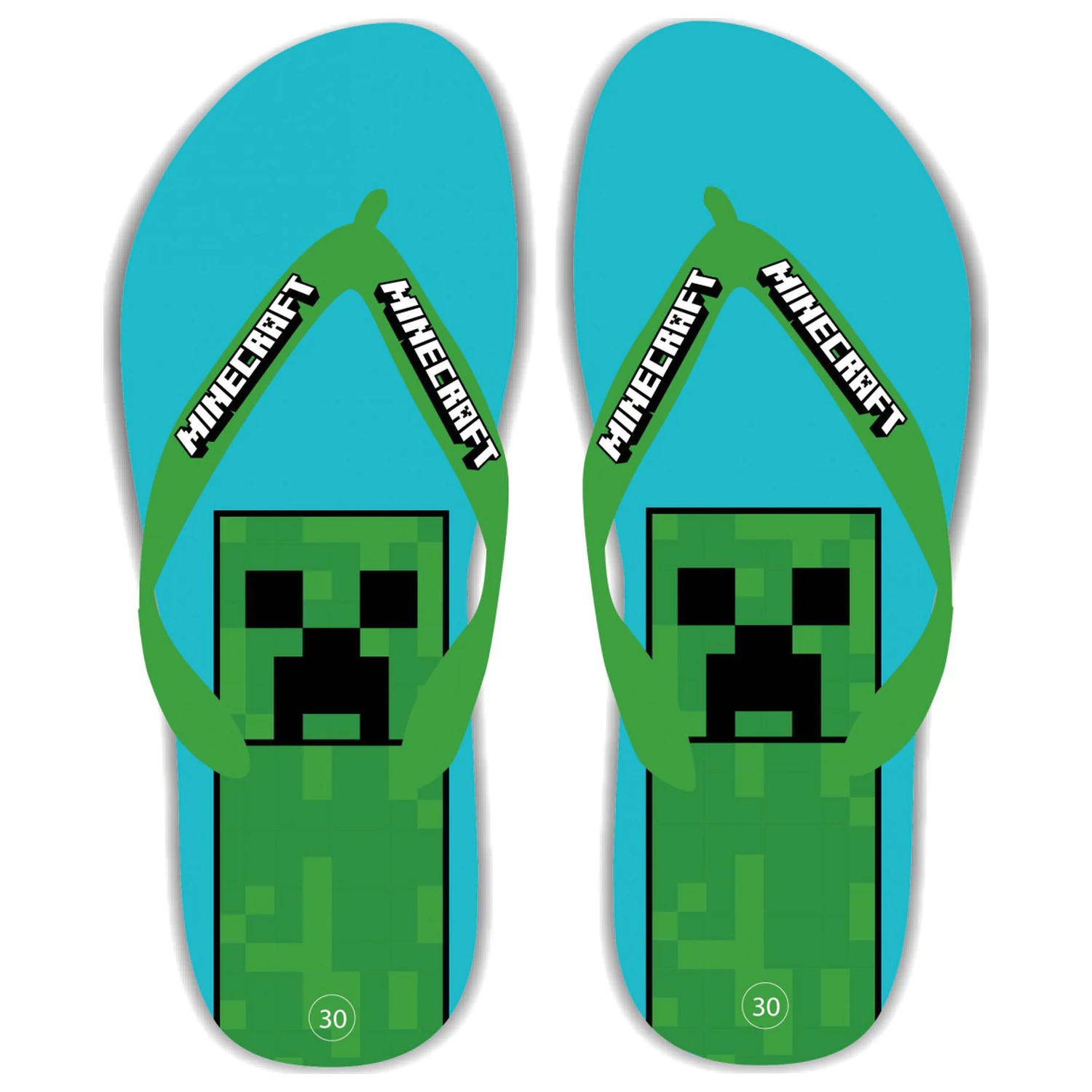 Minecraft Blue Papuci Flip-Flop pentru copii, Flip-Flop poza produsului