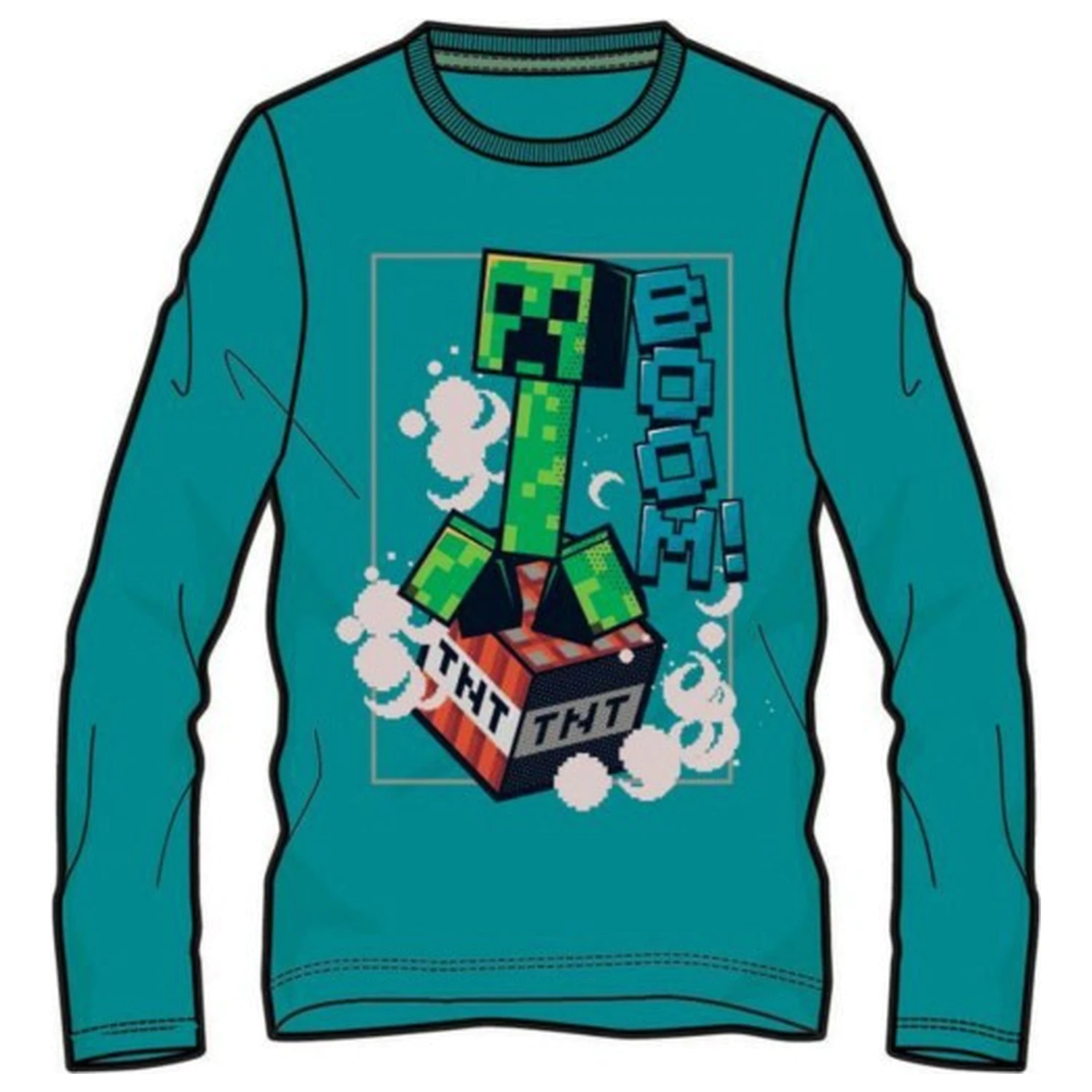 Minecraft BOOM! tricou cu maneca lunga pentru copii, top poza produsului