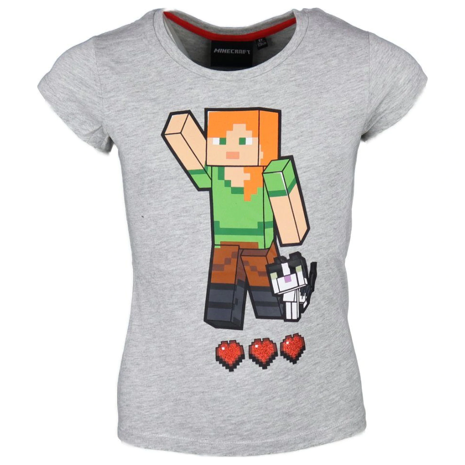 Minecraft Grey T-Shirt cu maneca scurta pentru copii, Bluză de top poza produsului