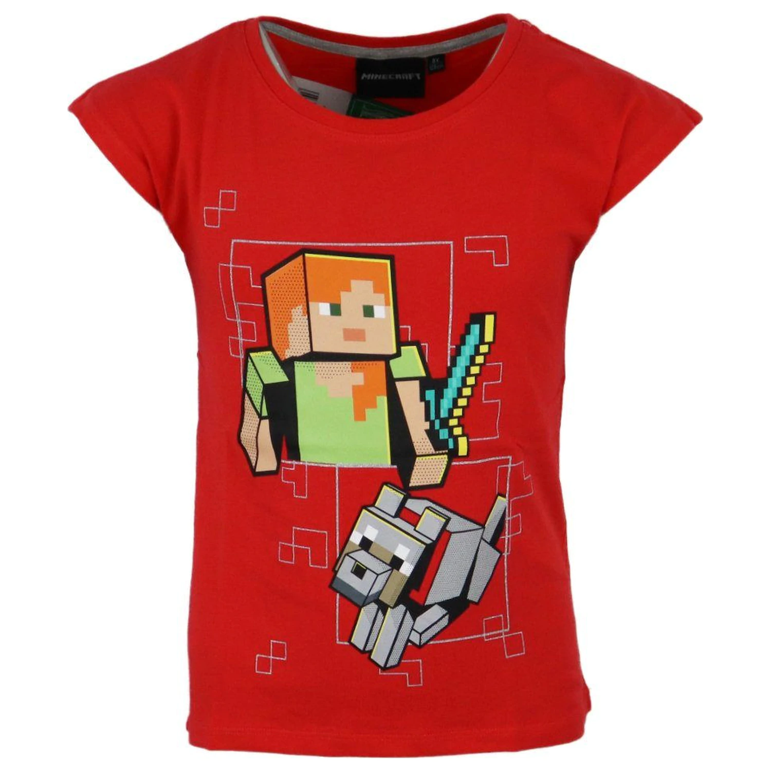 Minecraft Red Kids Tricou cu maneca scurta poza produsului