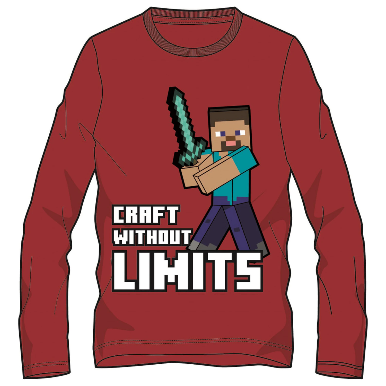 Minecraft Without Limits Kids' tricou cu mânecă lungă, top poza produsului
