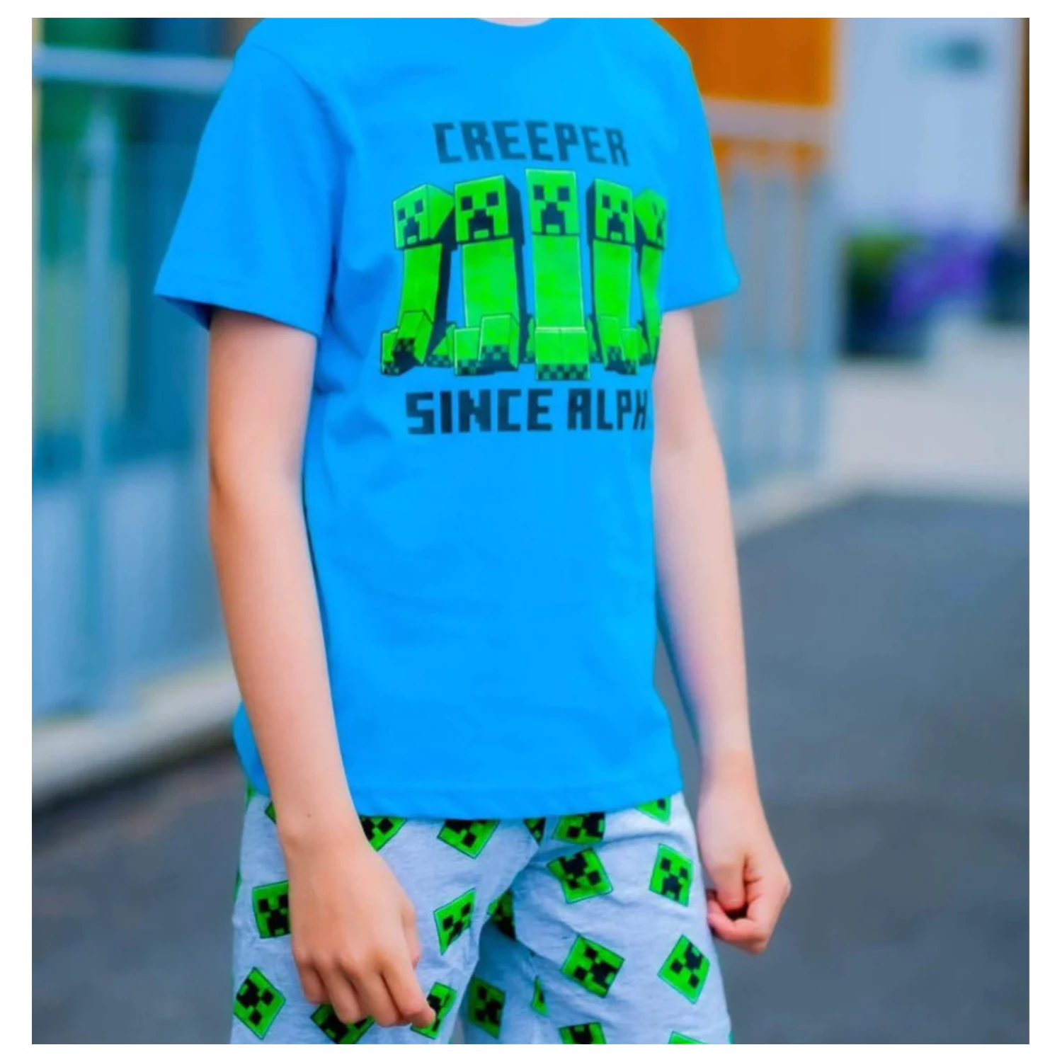 Minecraft Alpha pijamale scurte pentru copii poza produsului