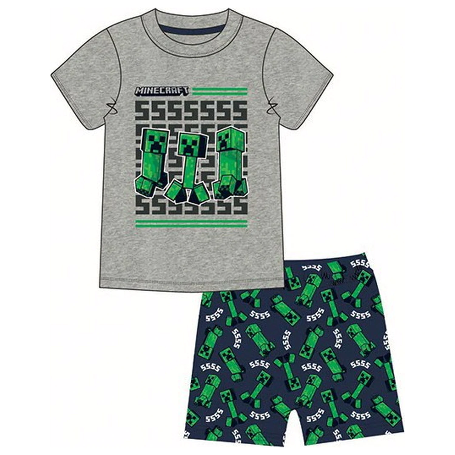 Minecraft Creeper Dreams Pijama scurta pentru copii poza produsului