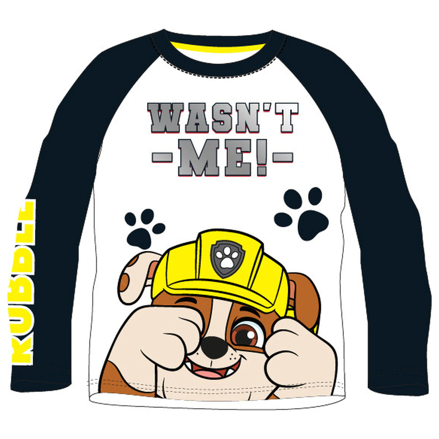 PAW Patrol Black Kids Long Sleeve T-Shirt, Top cu maneca lunga pentru copii, negru poza produsului