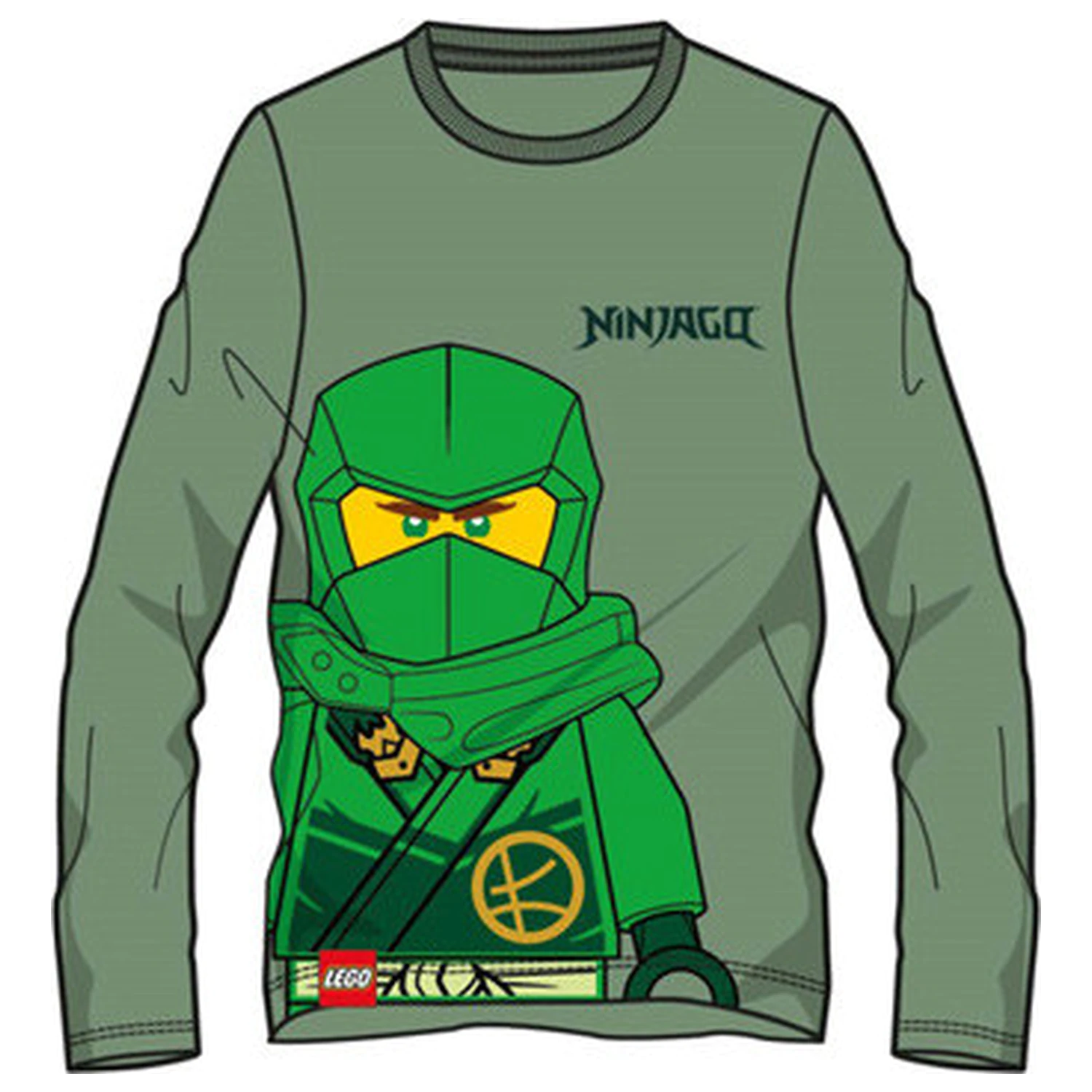 Lego Ninjago Battle Green tricou copii cu maneca lunga, Top poza produsului