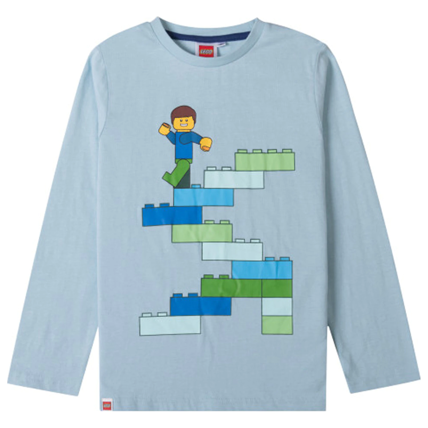Lego Block Light Blue Kids' Long Sleeve T-Shirt, bluză poza produsului