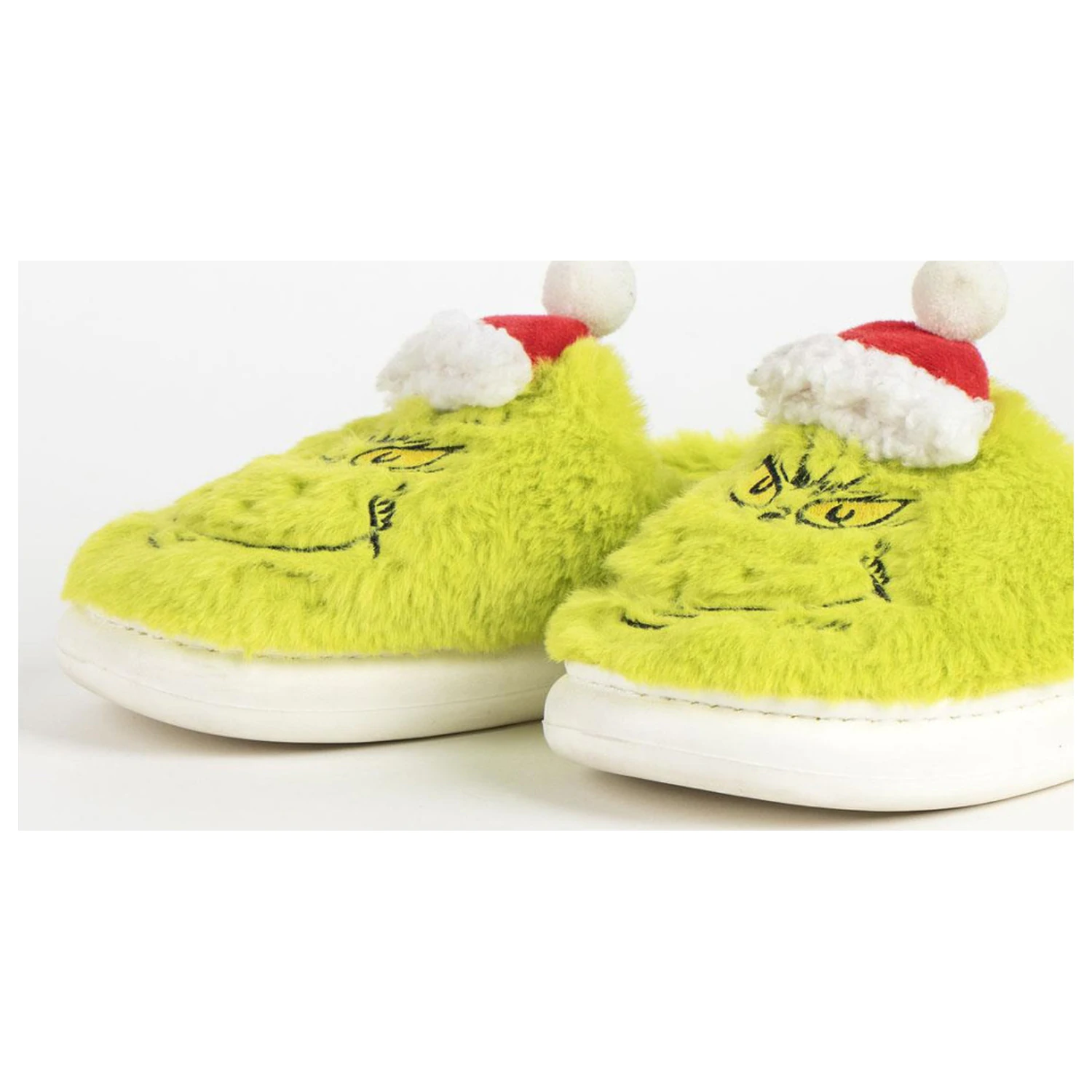 The Grinch Santa Hat Papuci de Iarnă pentru Adulți poza produsului
