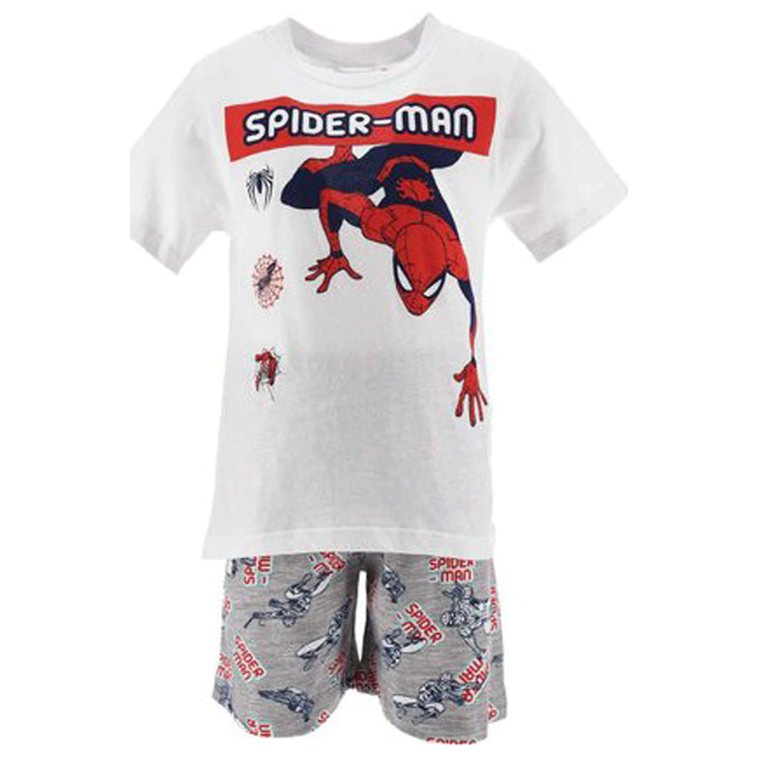 Pijamale scurte albe pentru copii Spider-Man Climb poza produsului