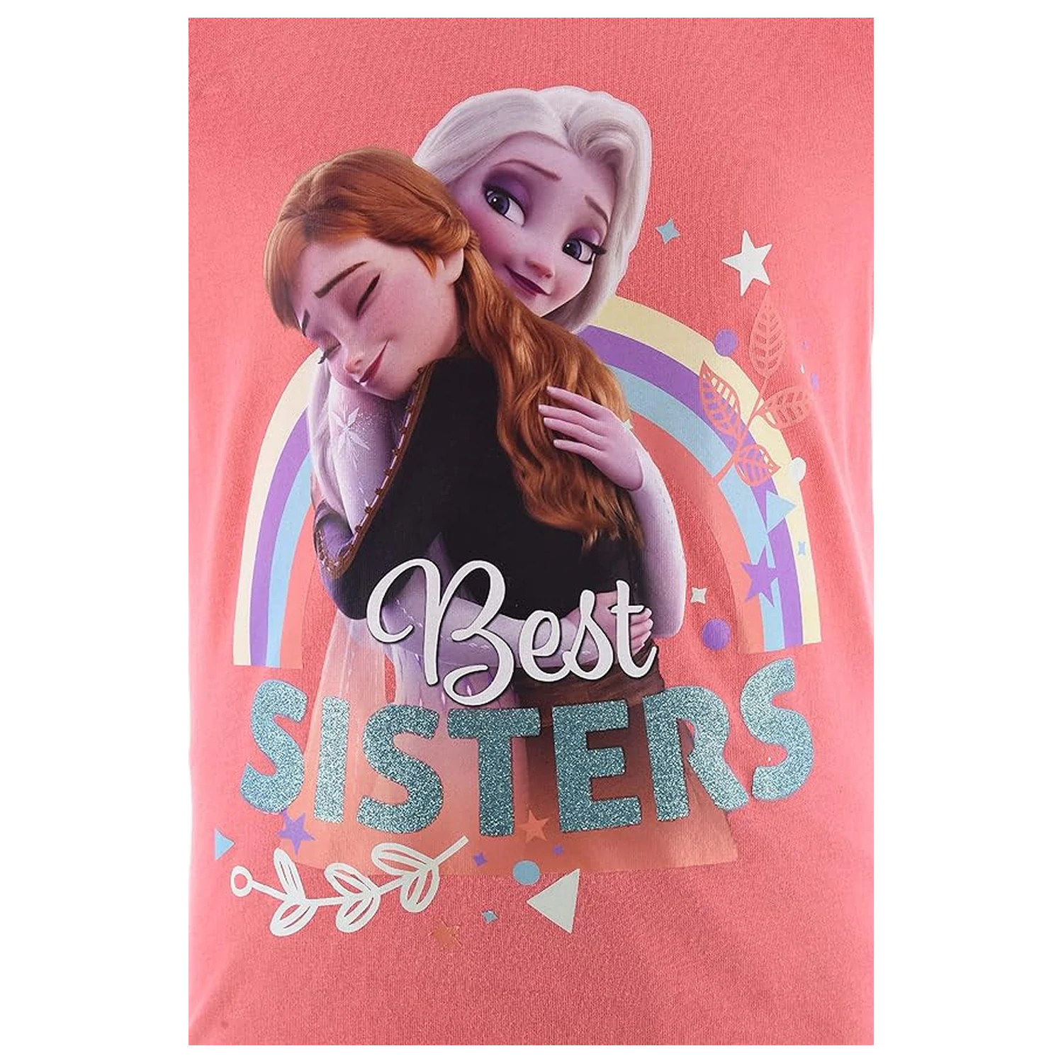 Disney Frozen Best Sisters Peach Kids Short Pajamas poza produsului