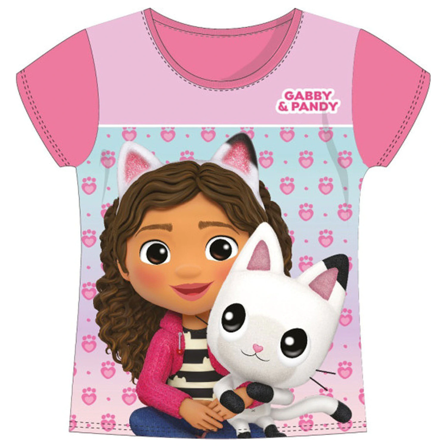 Gabby's Dollhouse Pandy Pink Kids tricou cu mânecă scurtă poza produsului