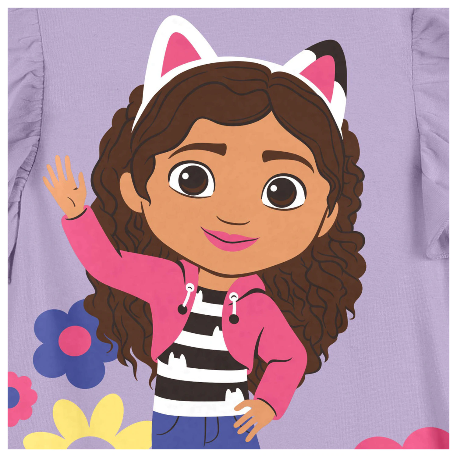 Gabi's Dollhouse Flowers Purple Kids Tricou cu mânecă scurtă, Top poza produsului