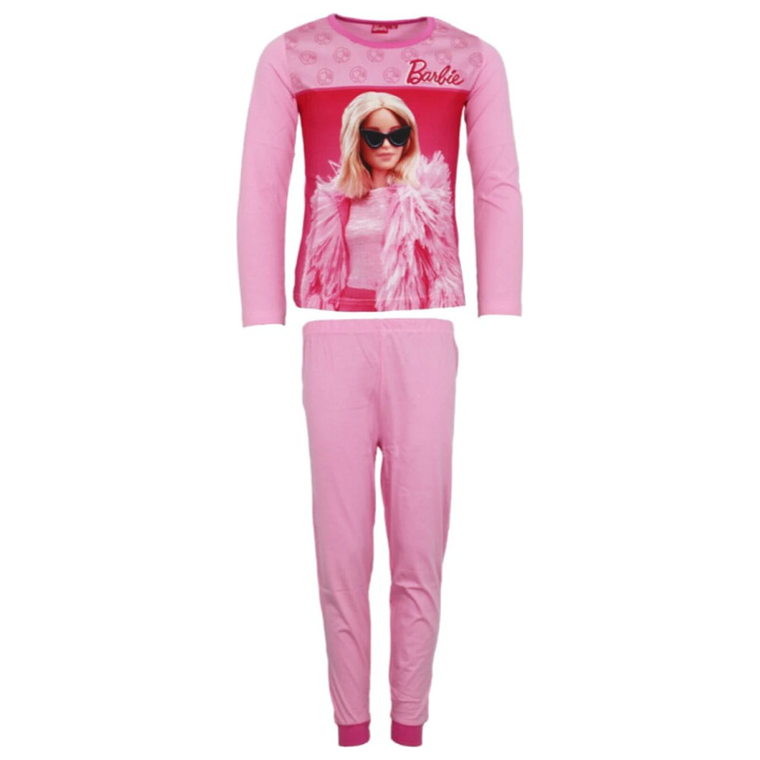 Pijama lunga Barbie Eleganta Roz Deschis pentru copii poza produsului