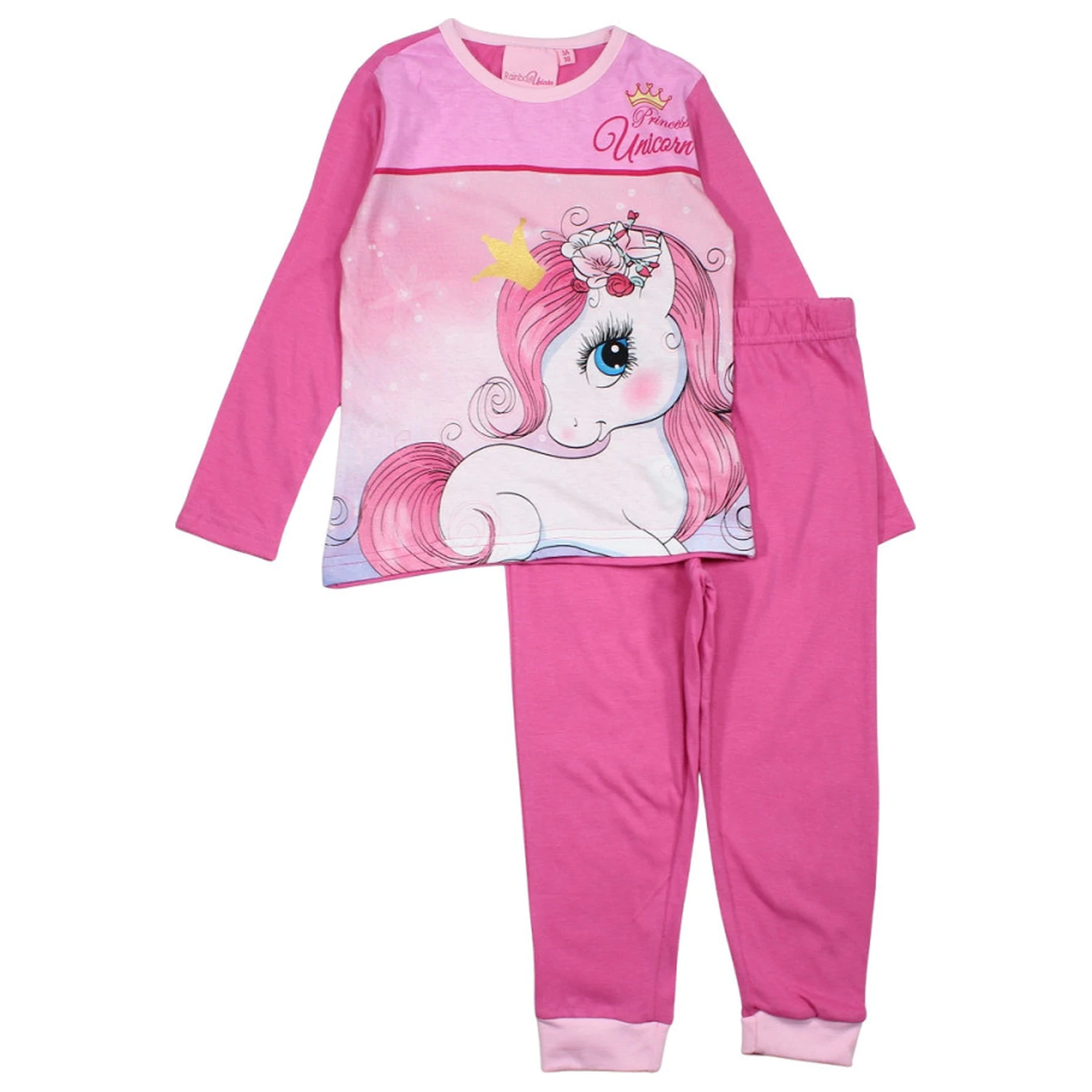 Unicorn Princess Pink Kids Pijamale Lungi poza produsului