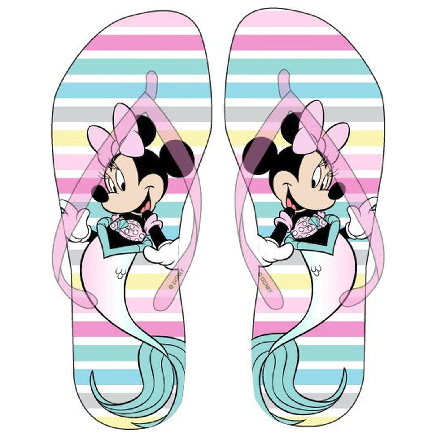 Disney Minnie Mermaid Children's Flip-Flops, Marime poza produsului
