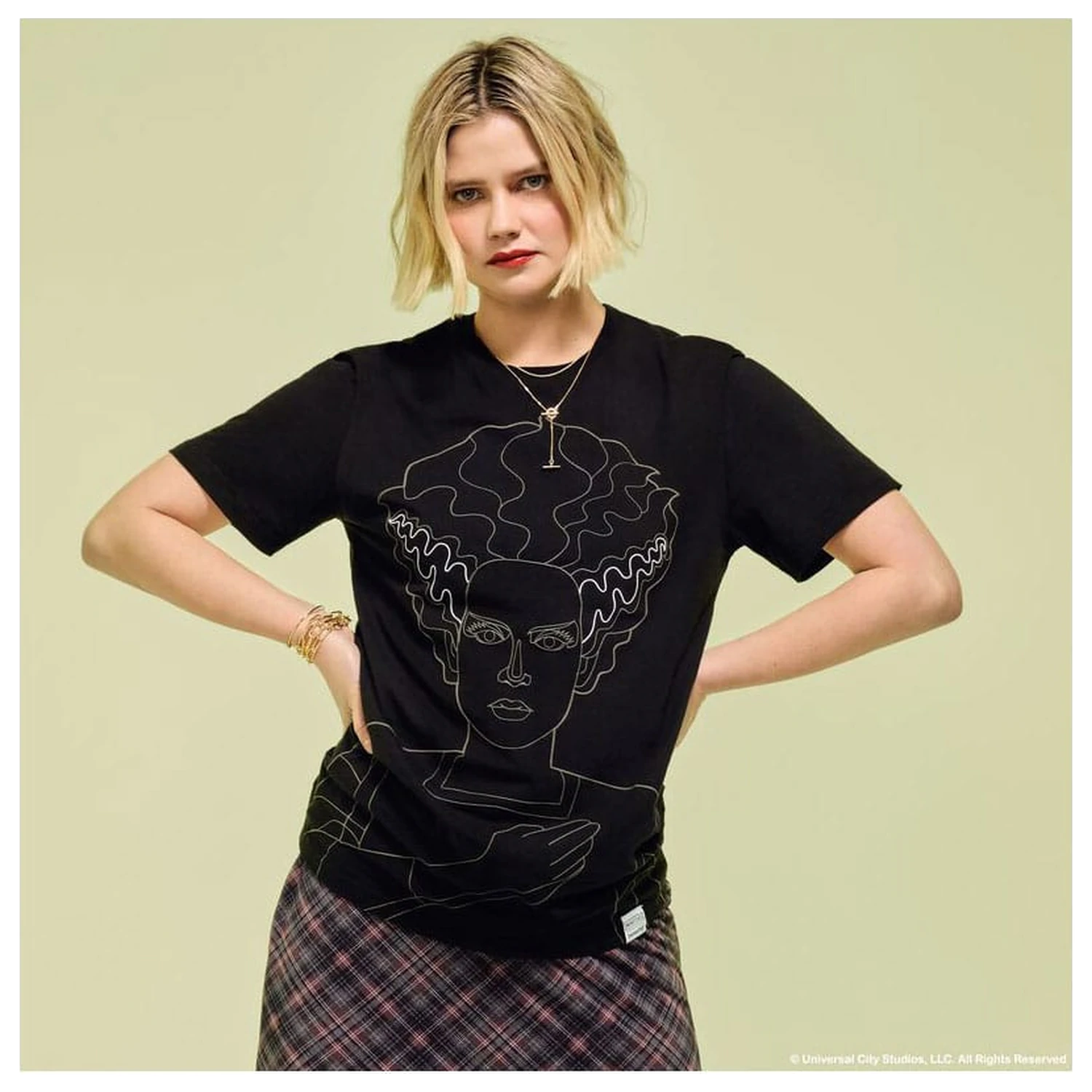 Universal Monsters by Loungefly Tee Tricou Unisex Bride of Frankenstein poza produsului