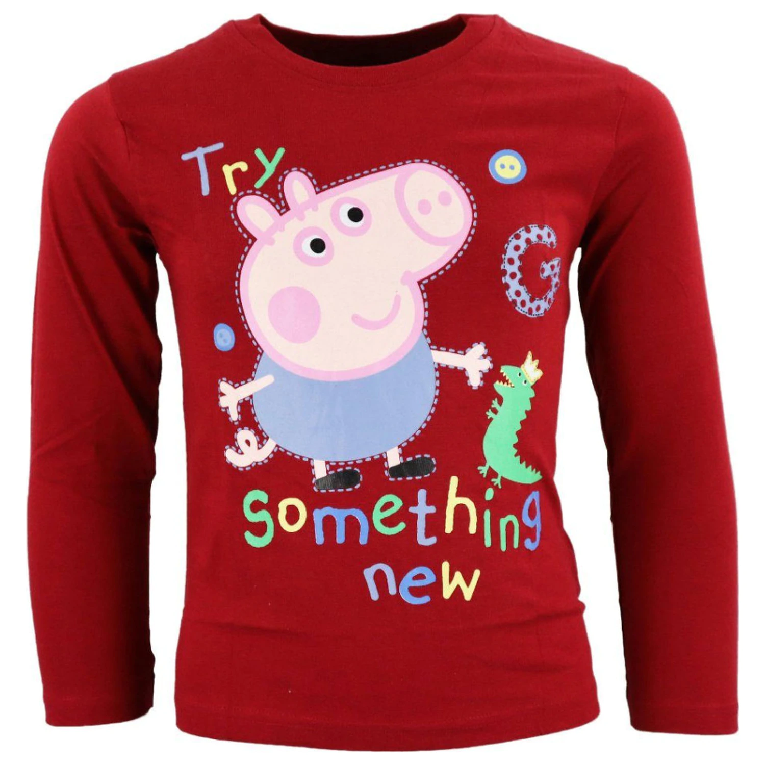 Peppa Pig Something New Tricou cu maneca lunga pentru copii, rosu poza produsului