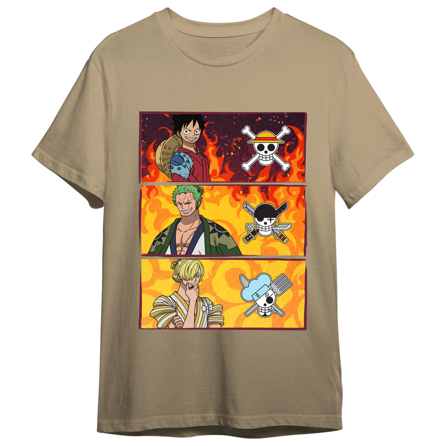 One Piece Monkey D. Luffy, Roronoa Zoro & Sanji tricou adult poza produsului