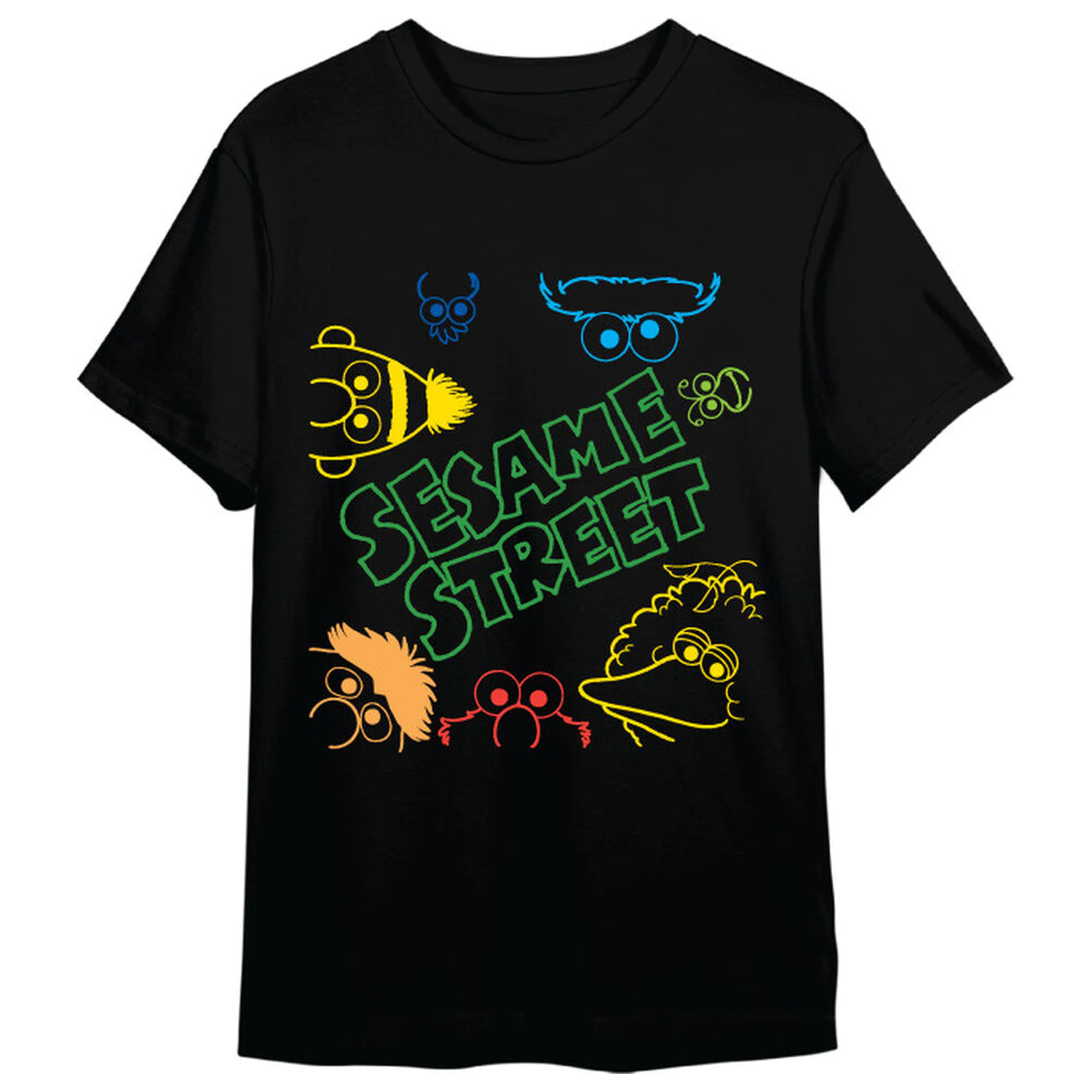 Sesame Street Faces tricou pentru adulți poza produsului