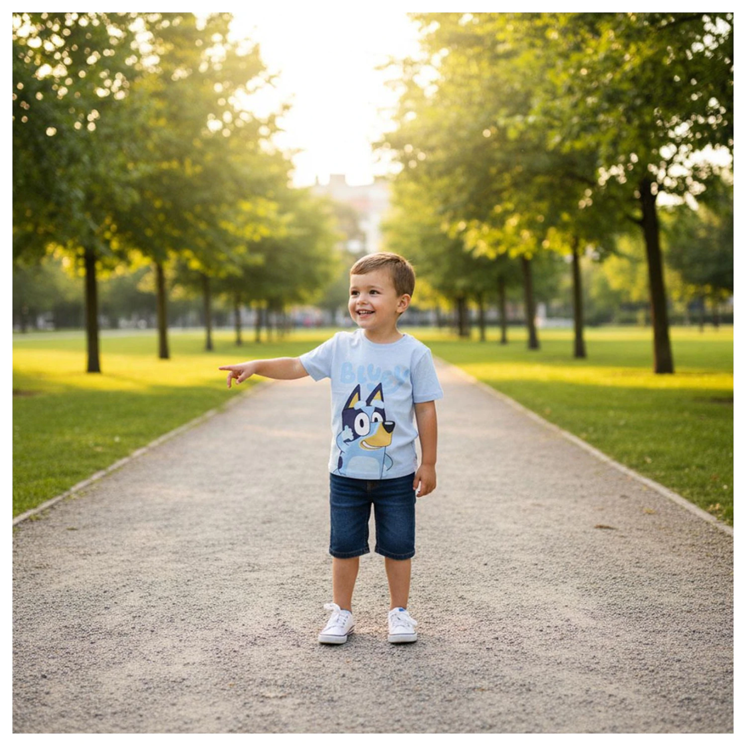 Bluey Smile tricou scurt pentru copii, top poza produsului