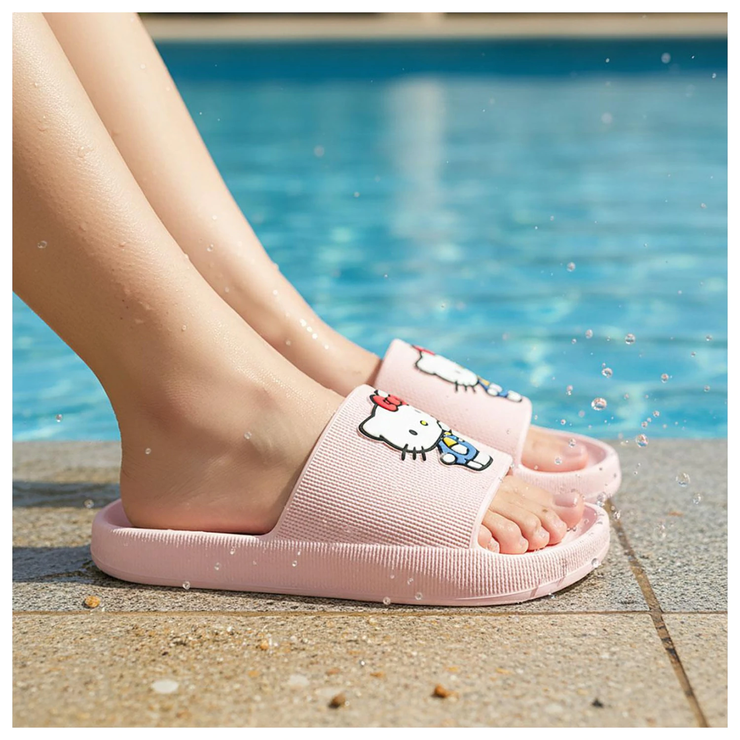 Hello Kitty Blue Dress papuci adulți poza produsului
