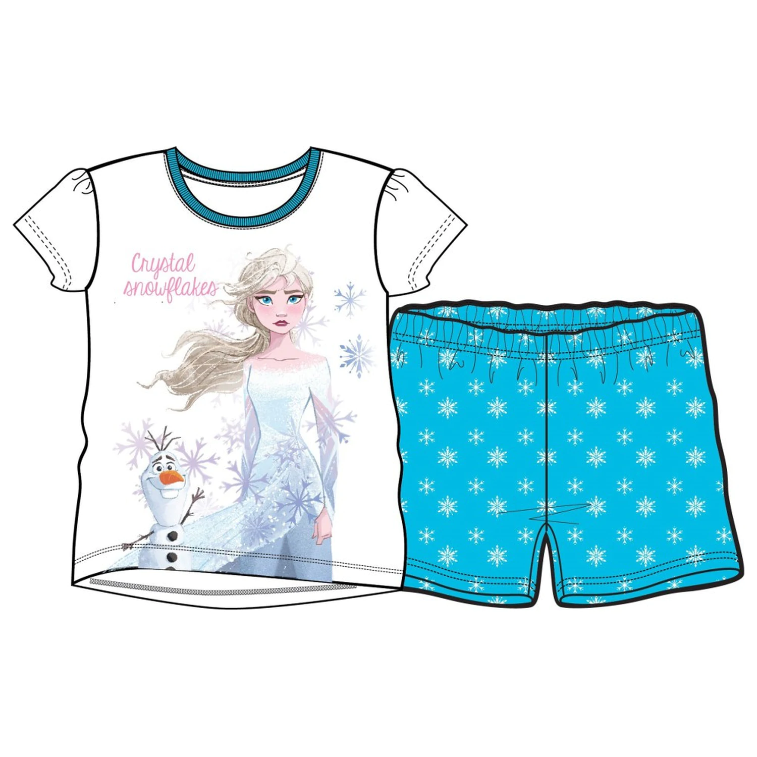 Disney Frozen Crystal Pijama scurtă pentru copii poza produsului