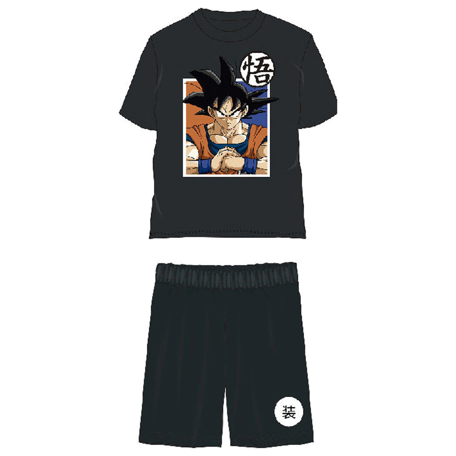 Dragon Ball Saiyan Black pijamale scurte pentru copii poza produsului