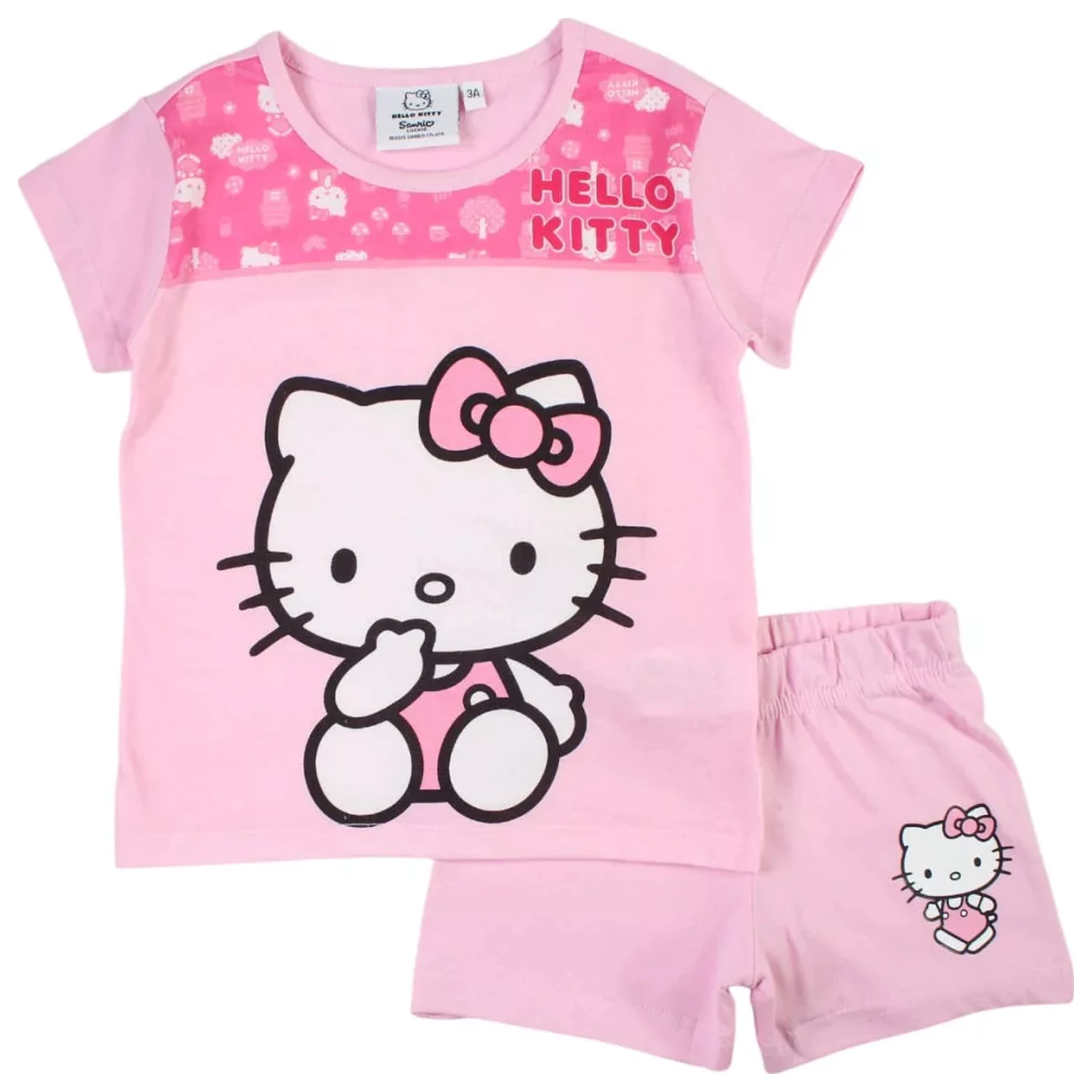 Hello Kitty Cutie Light Pink Kids Pijamale Scurte poza produsului