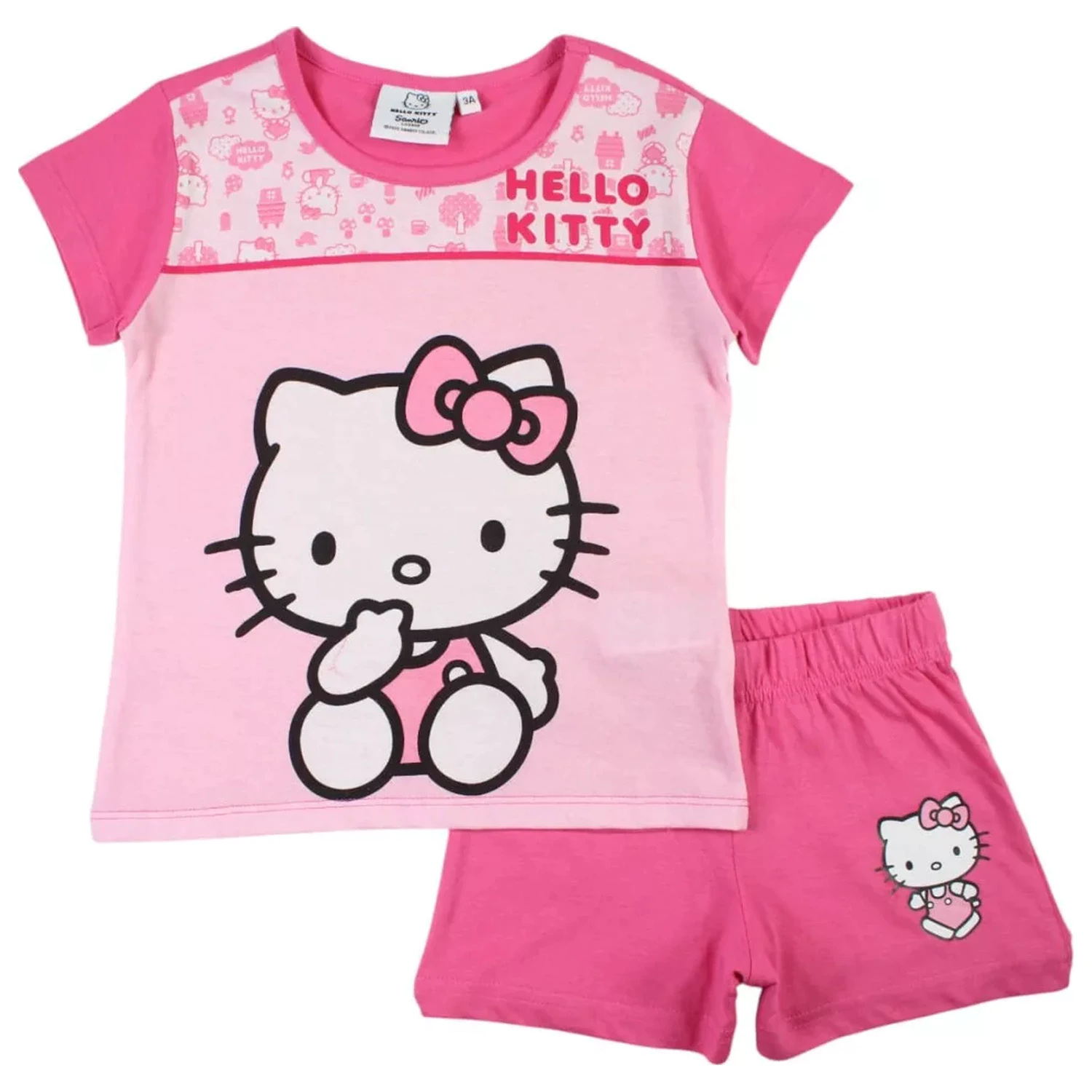 Hello Kitty Cutie Pink pijamale scurte pentru copii poza produsului