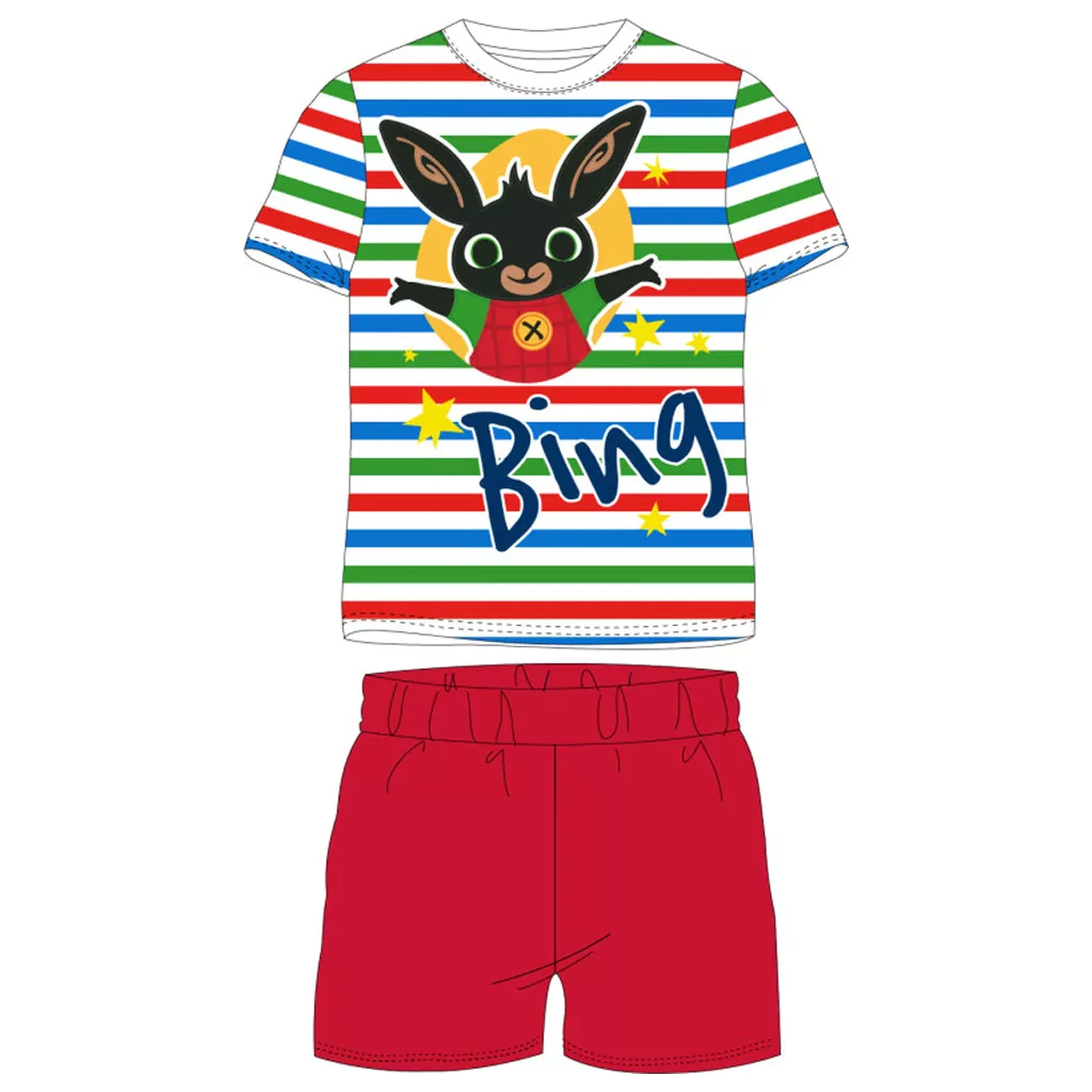 Bing Striped pijama scurtă pentru copii poza produsului