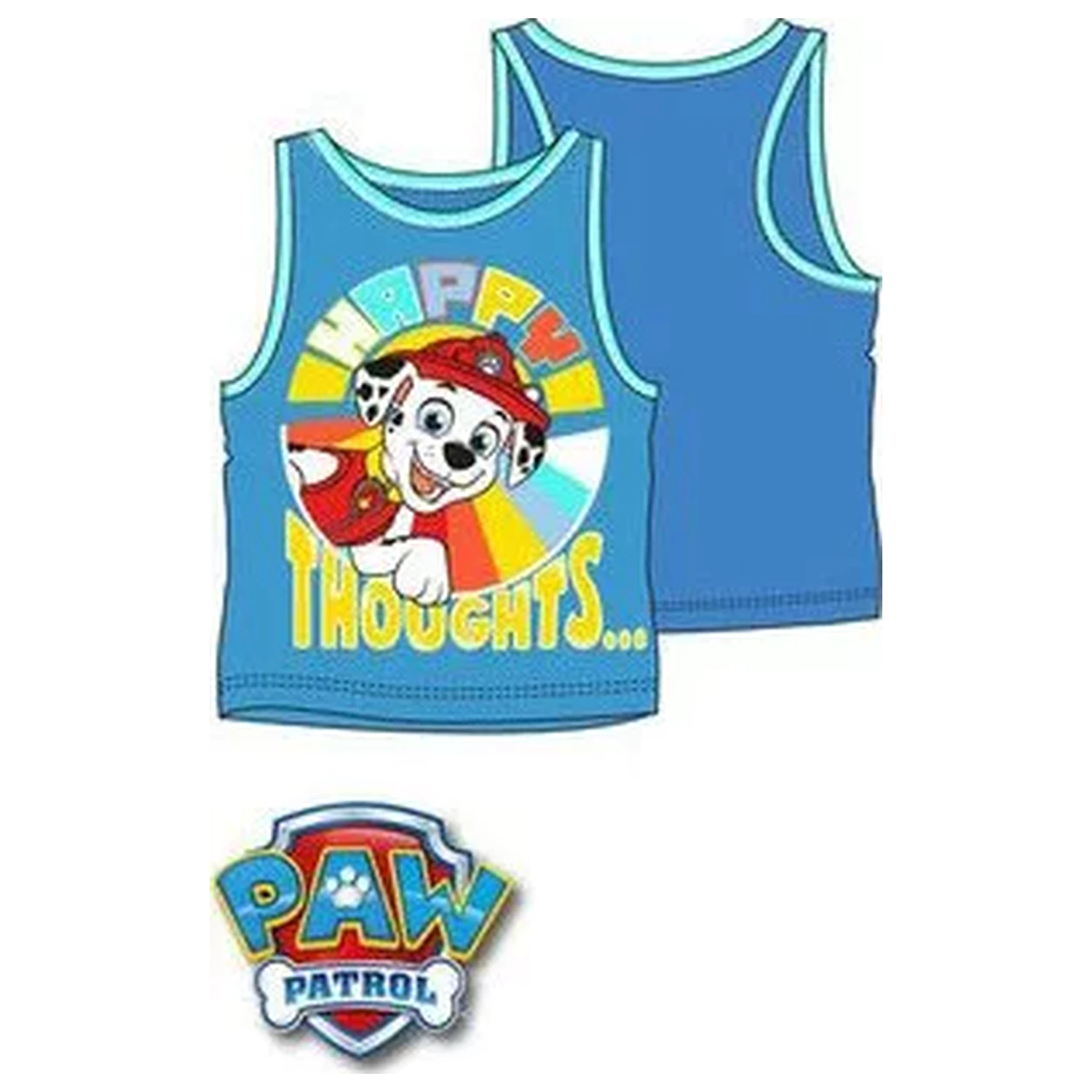 Paw Patrol Happy Thoughts Albastru Tricou pentru Copii cu Mânecă Scurtă, Top poza produsului