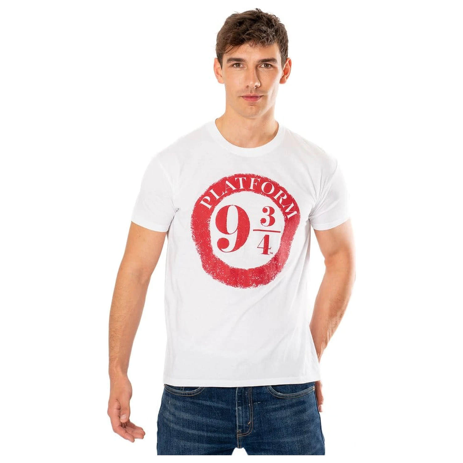 Harry Potter Tricou Platform 9 3/4 Raised Print  poza produsului