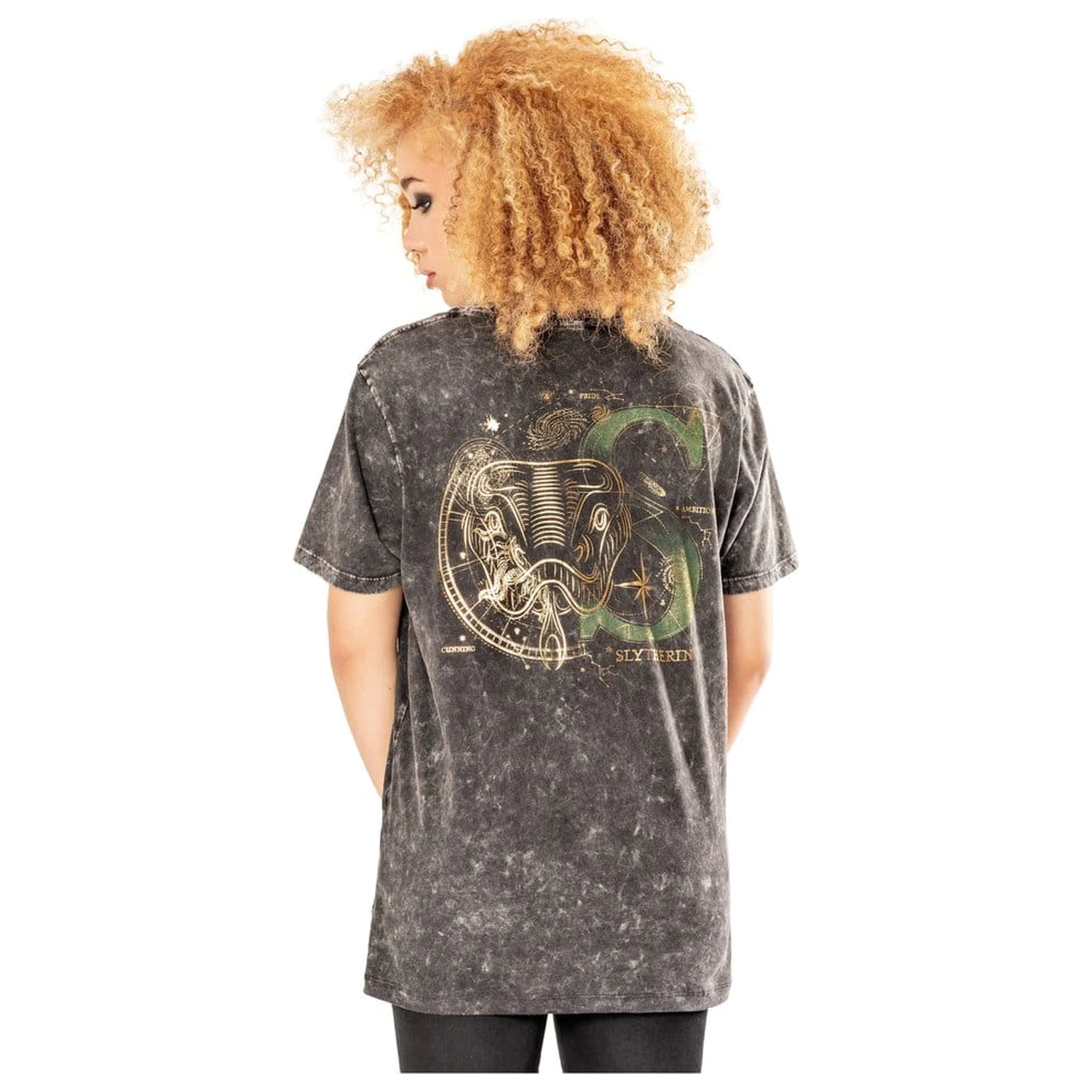 Tricou Harry Potter Slytherin Acid Wash poza produsului