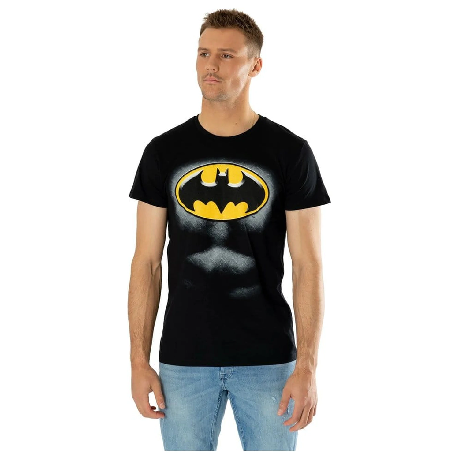 Tricou DC Comics Batman Logo Ripped Bevel poza produsului